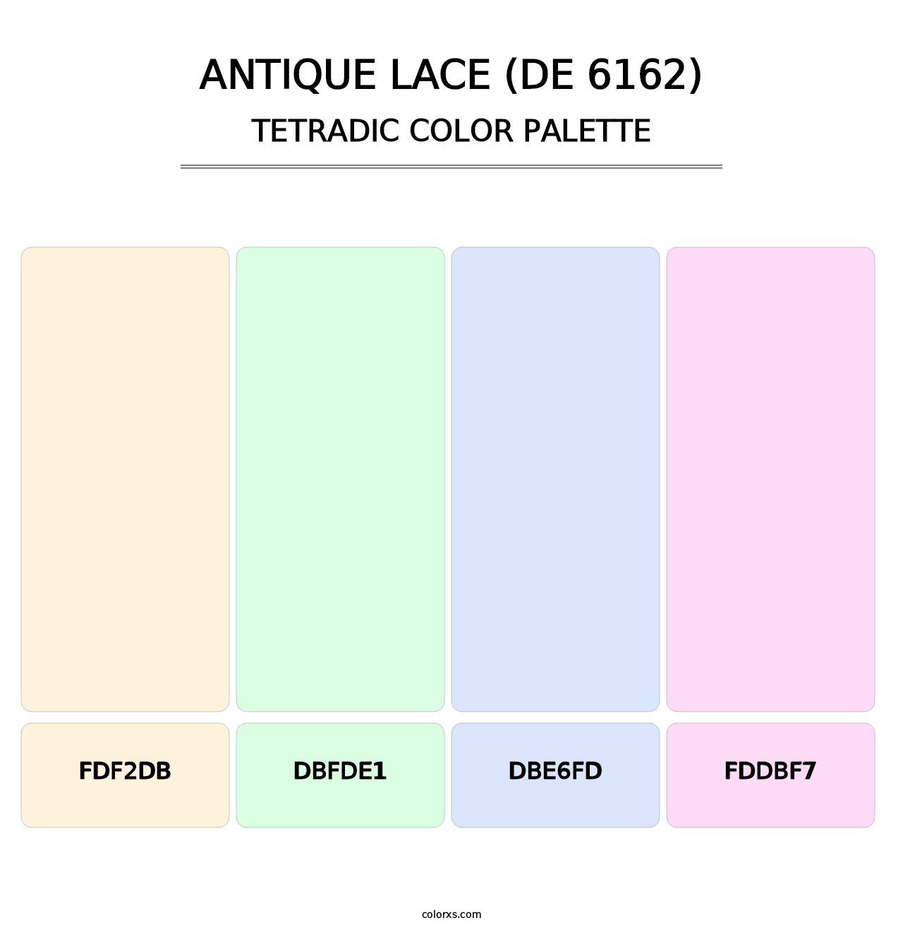 Antique Lace (DE 6162) - Tetradic Color Palette
