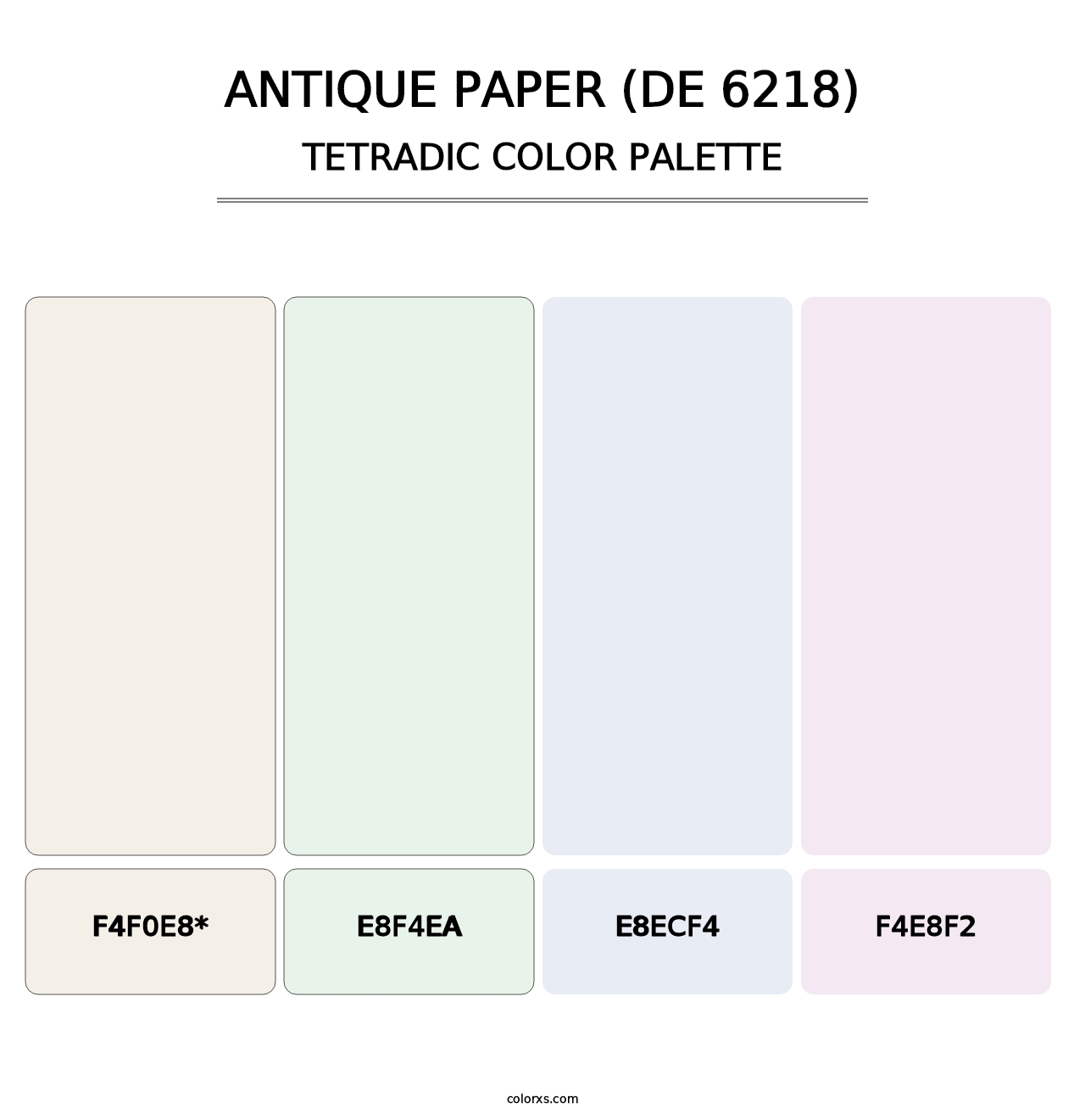 Antique Paper (DE 6218) - Tetradic Color Palette