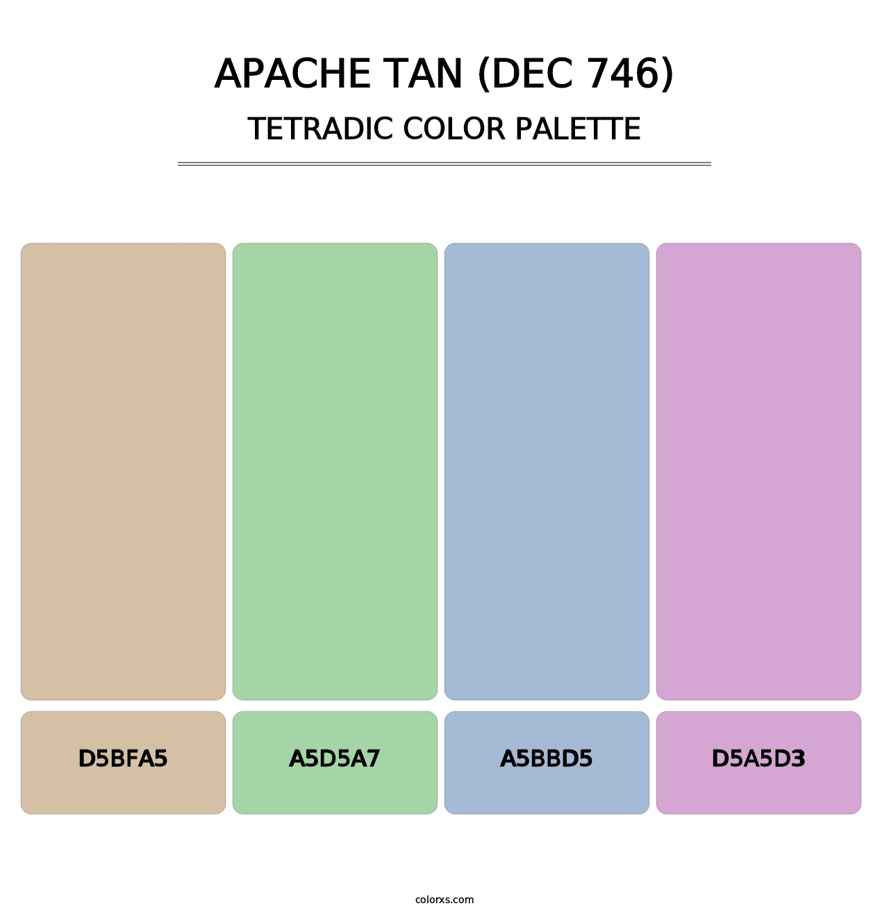Apache Tan (DEC 746) - Tetradic Color Palette