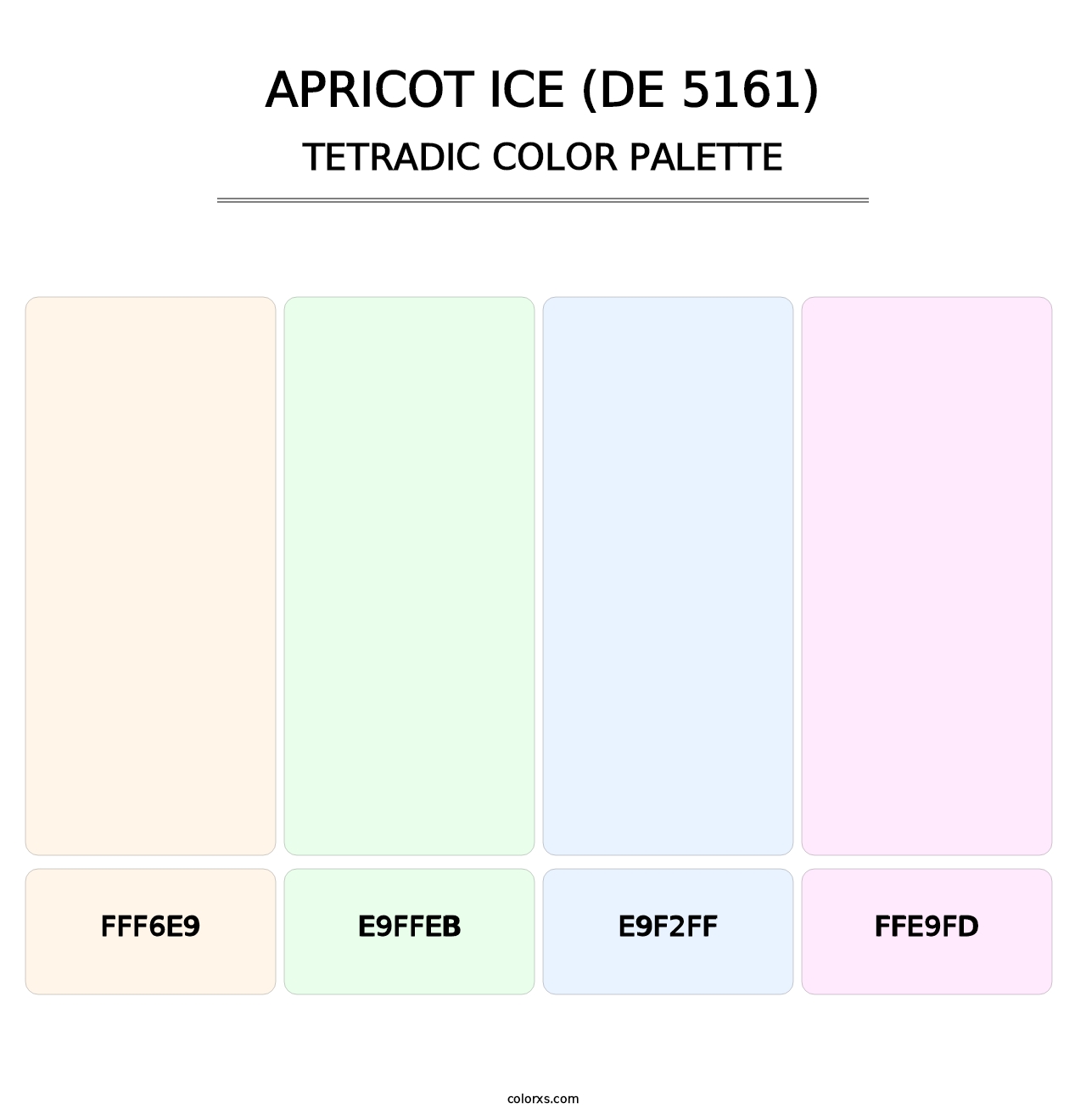 Apricot Ice (DE 5161) - Tetradic Color Palette