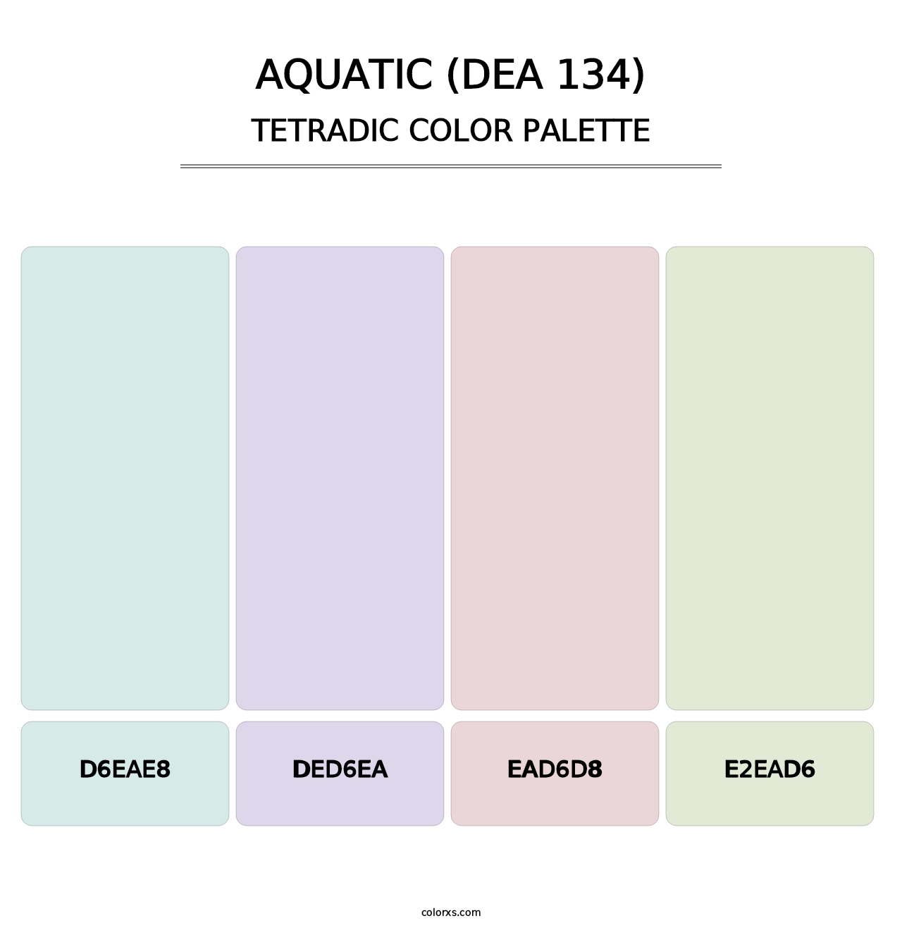 Aquatic (DEA 134) - Tetradic Color Palette