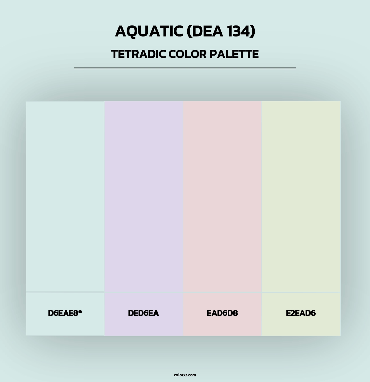Aquatic (DEA 134) - Tetradic Color Palette