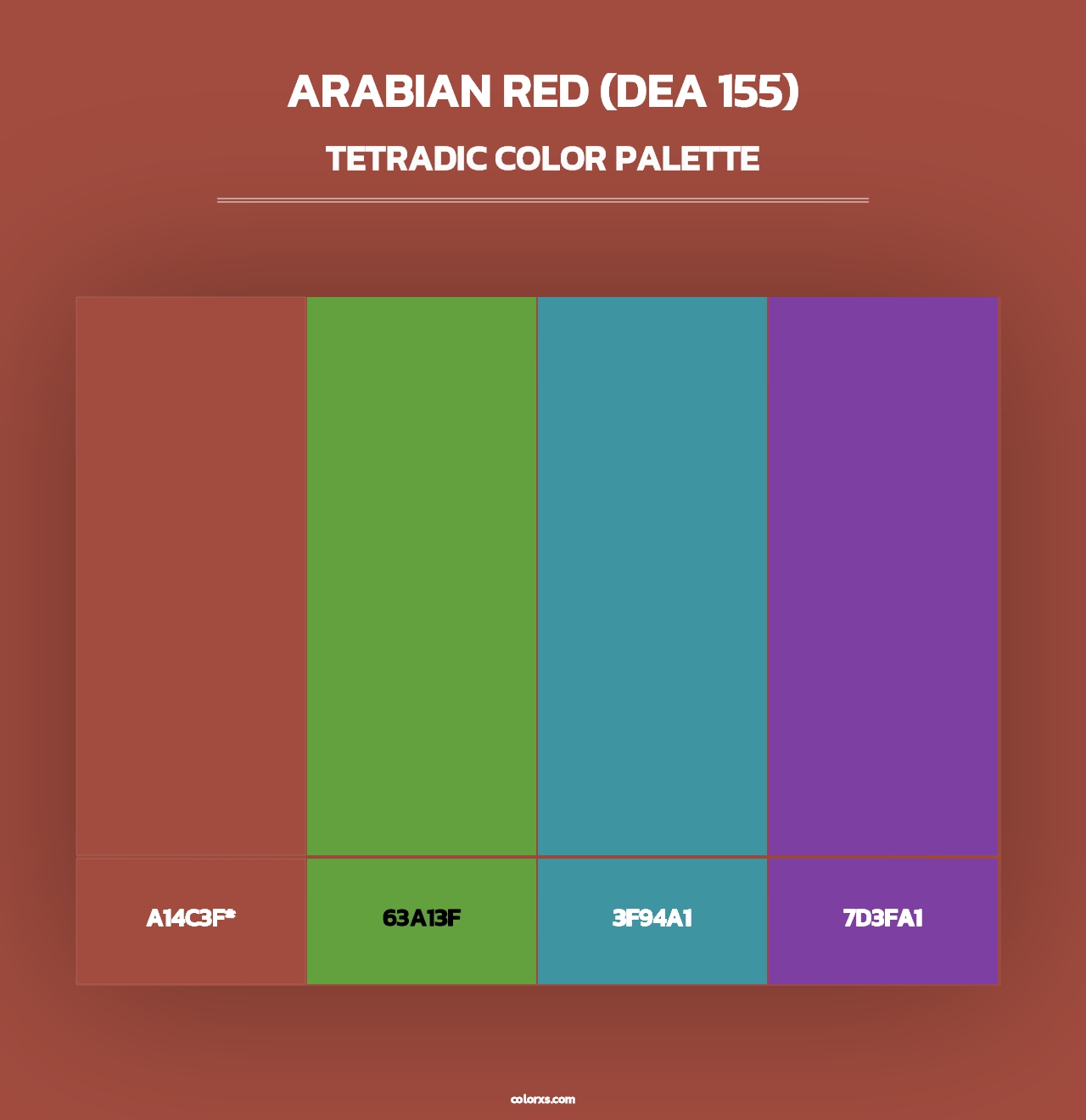 Arabian Red (DEA 155) - Tetradic Color Palette