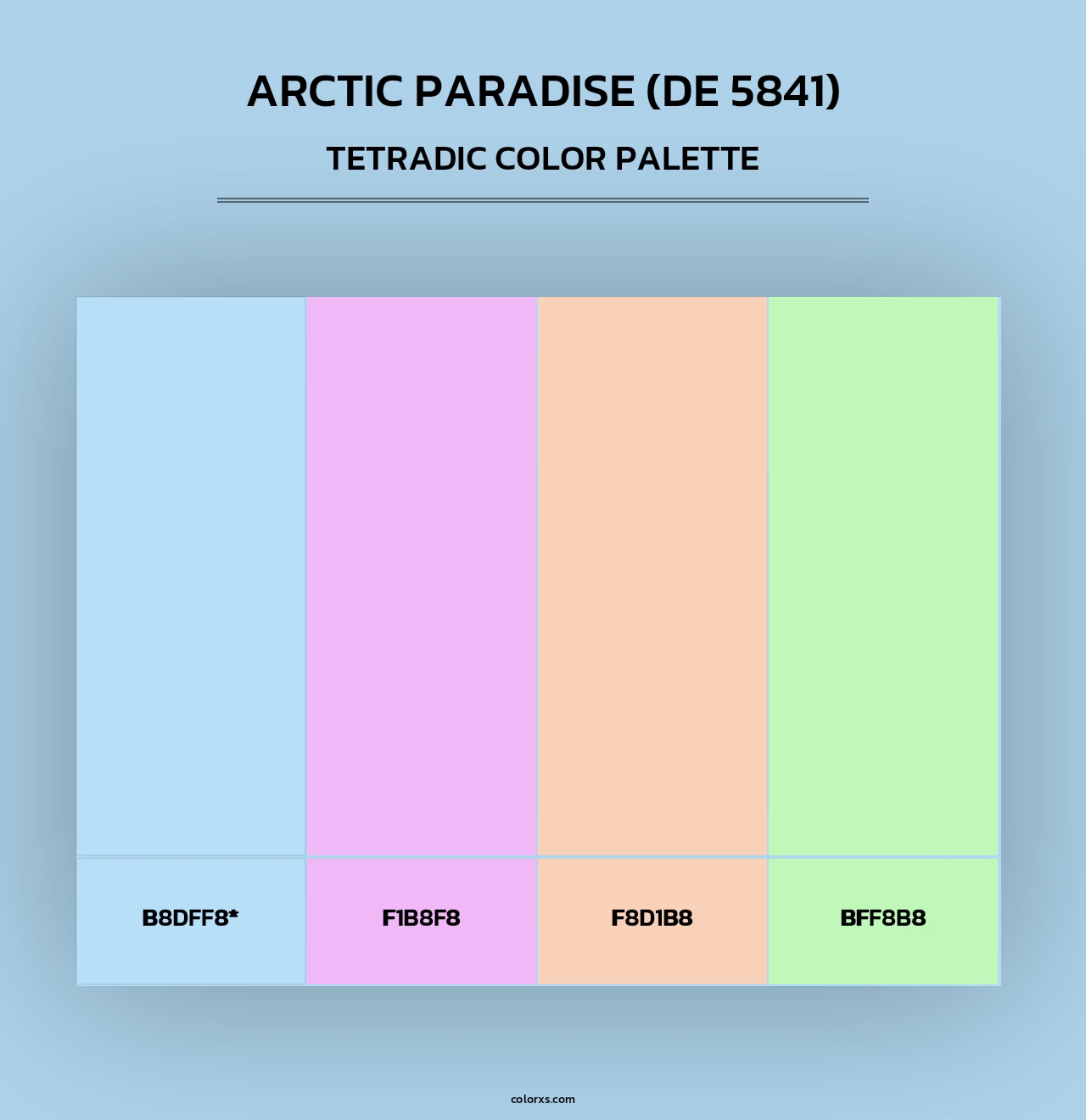 Arctic Paradise (DE 5841) - Tetradic Color Palette