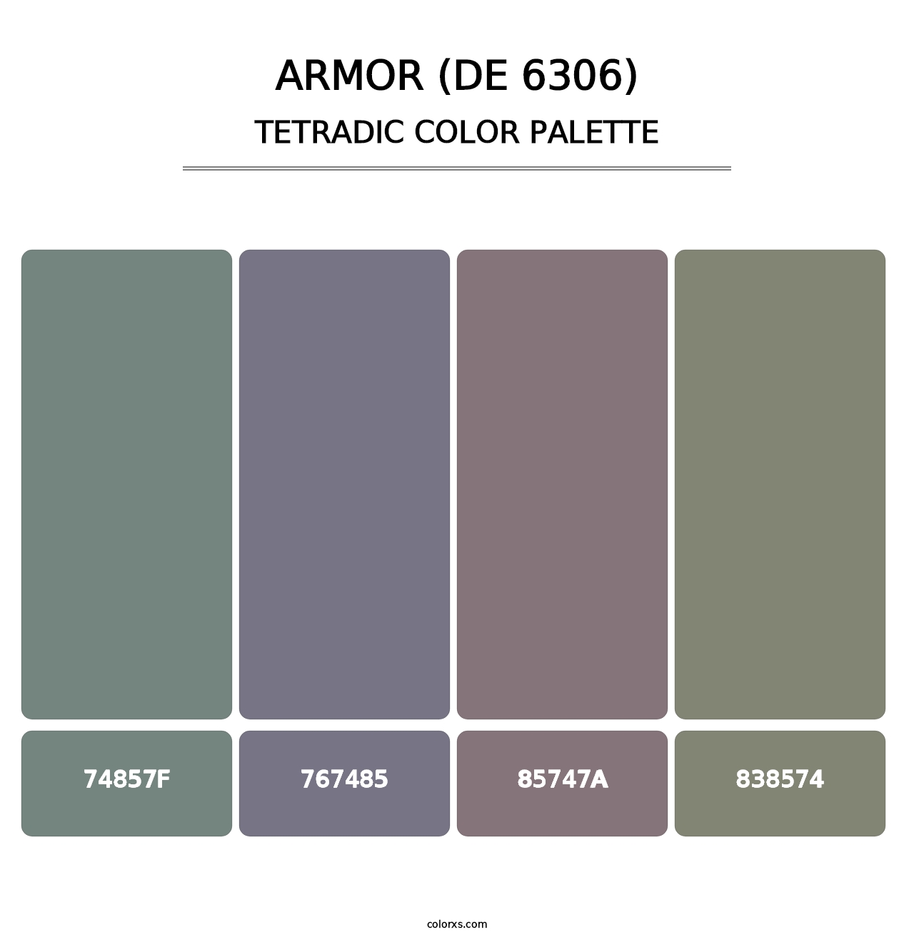 Armor (DE 6306) - Tetradic Color Palette