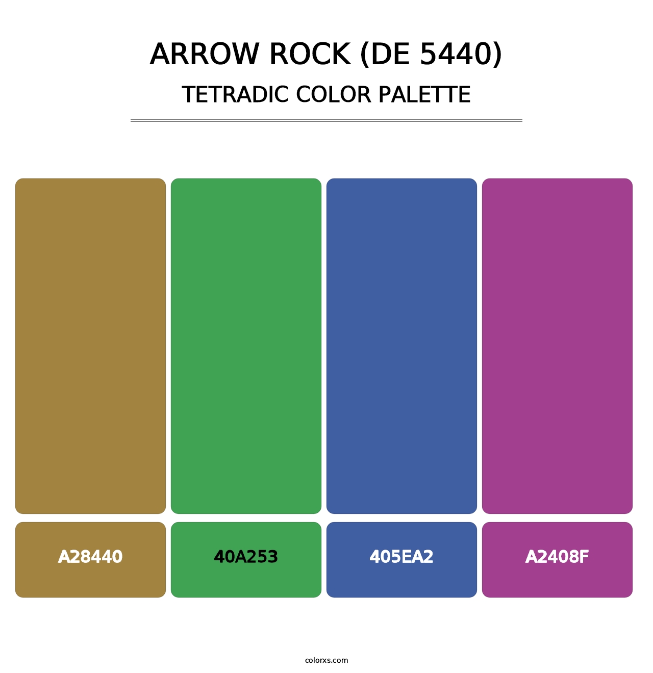 Arrow Rock (DE 5440) - Tetradic Color Palette