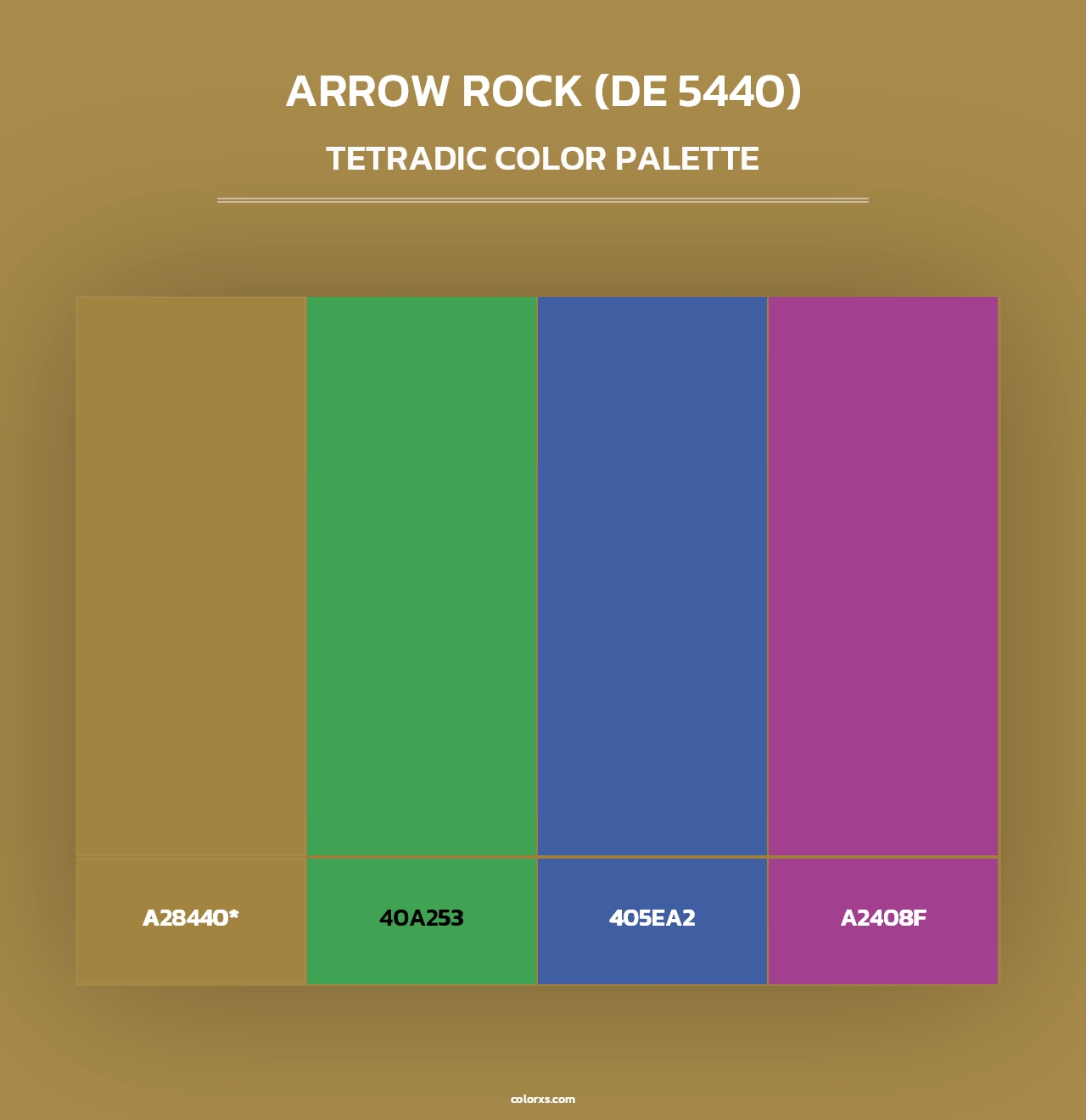 Arrow Rock (DE 5440) - Tetradic Color Palette