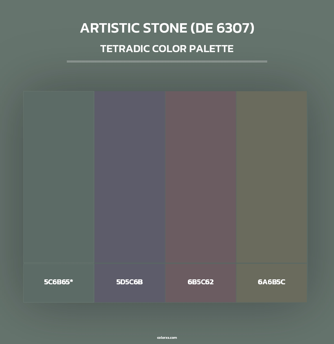 Artistic Stone (DE 6307) - Tetradic Color Palette