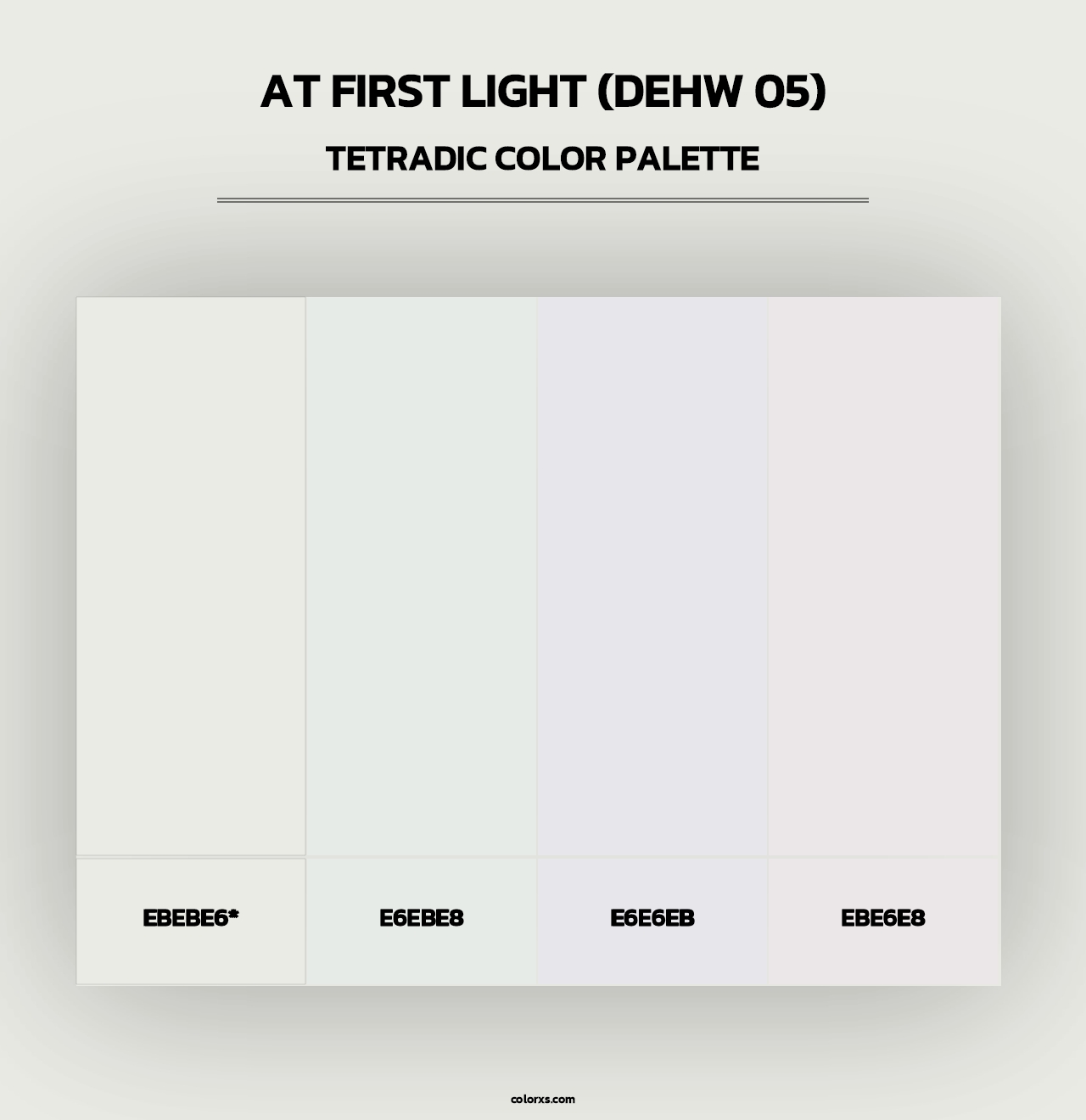 At First Light (DEHW 05) - Tetradic Color Palette