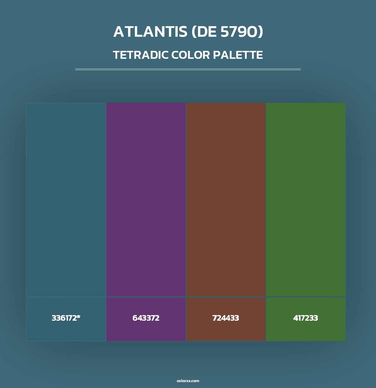 Atlantis (DE 5790) - Tetradic Color Palette