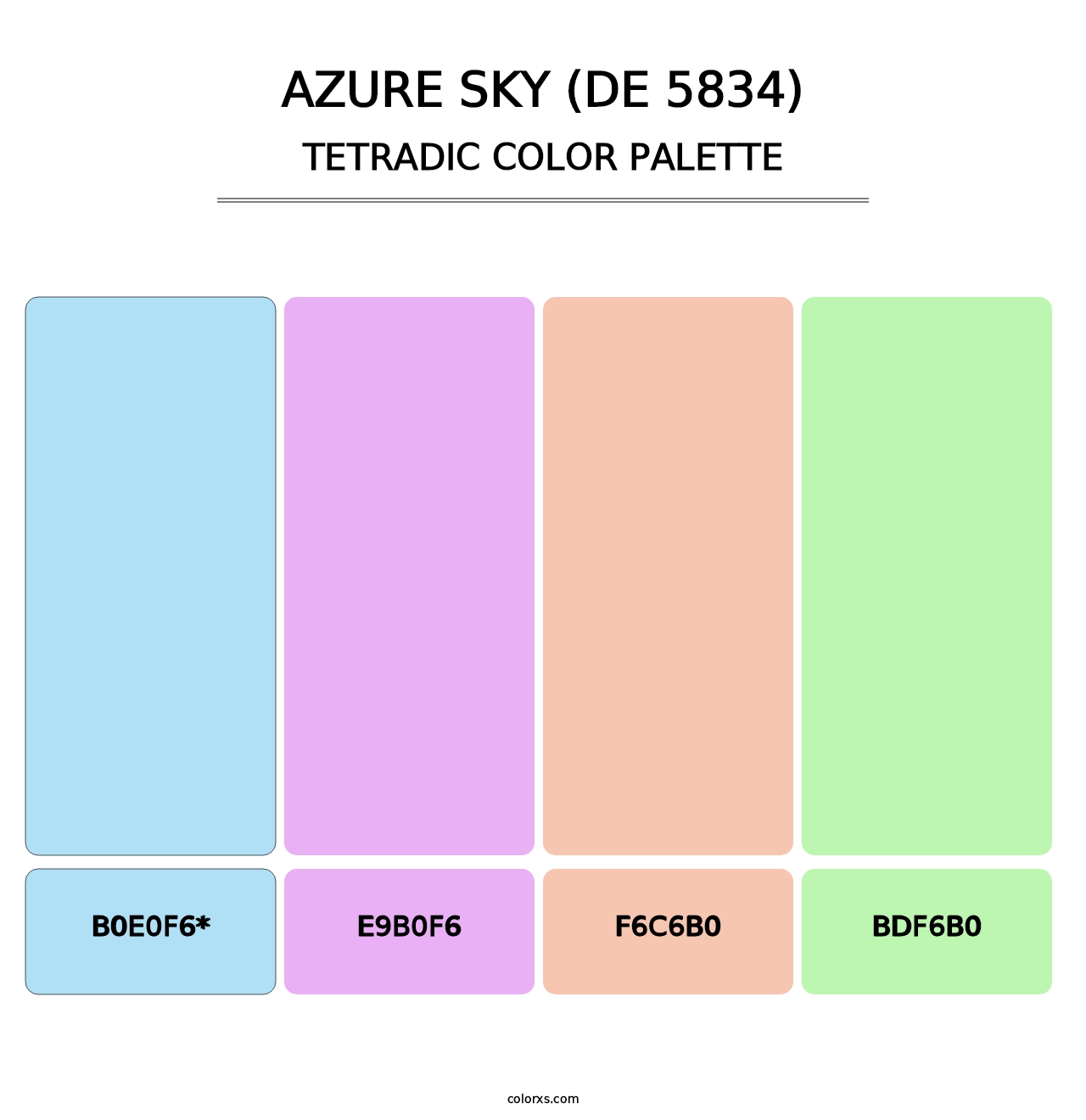 Azure Sky (DE 5834) - Tetradic Color Palette