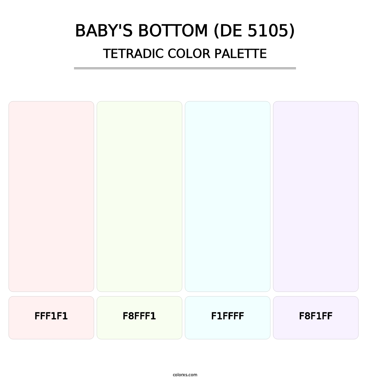 Baby's Bottom (DE 5105) - Tetradic Color Palette