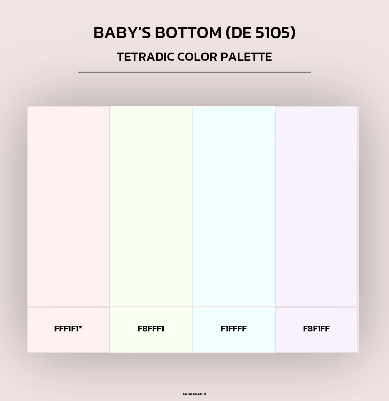 Baby's Bottom (DE 5105) - Tetradic Color Palette