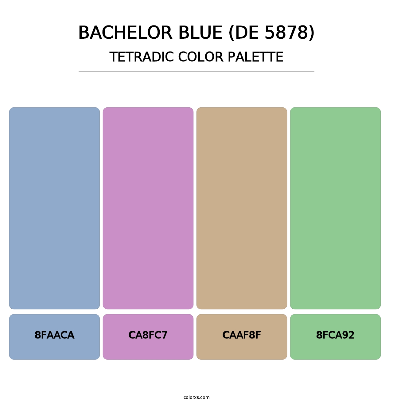 Bachelor Blue (DE 5878) - Tetradic Color Palette