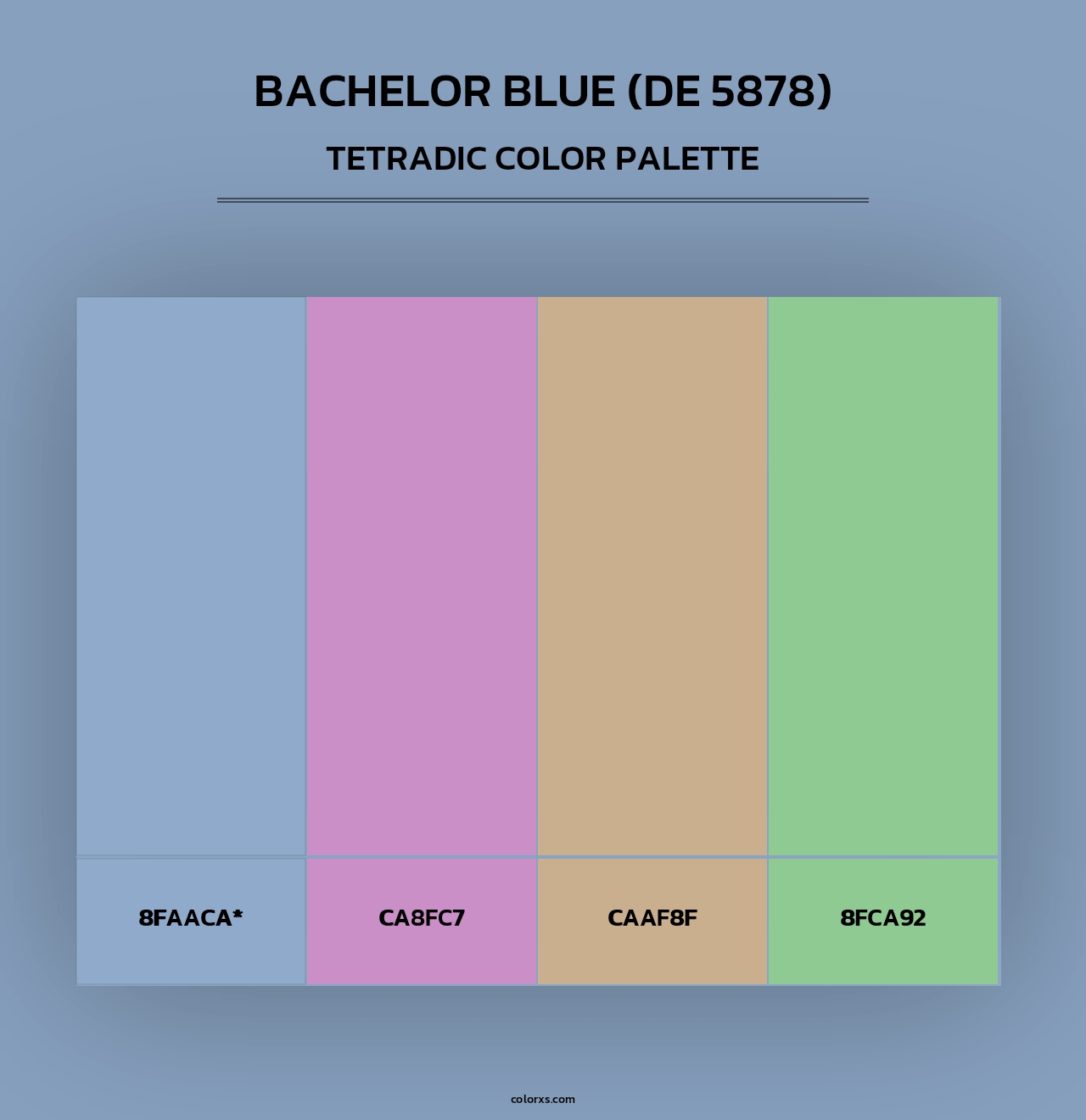 Bachelor Blue (DE 5878) - Tetradic Color Palette