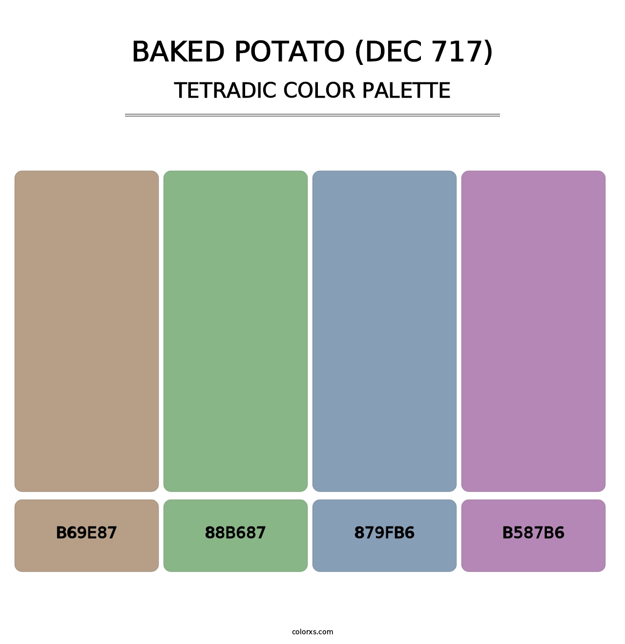 Baked Potato (DEC 717) - Tetradic Color Palette