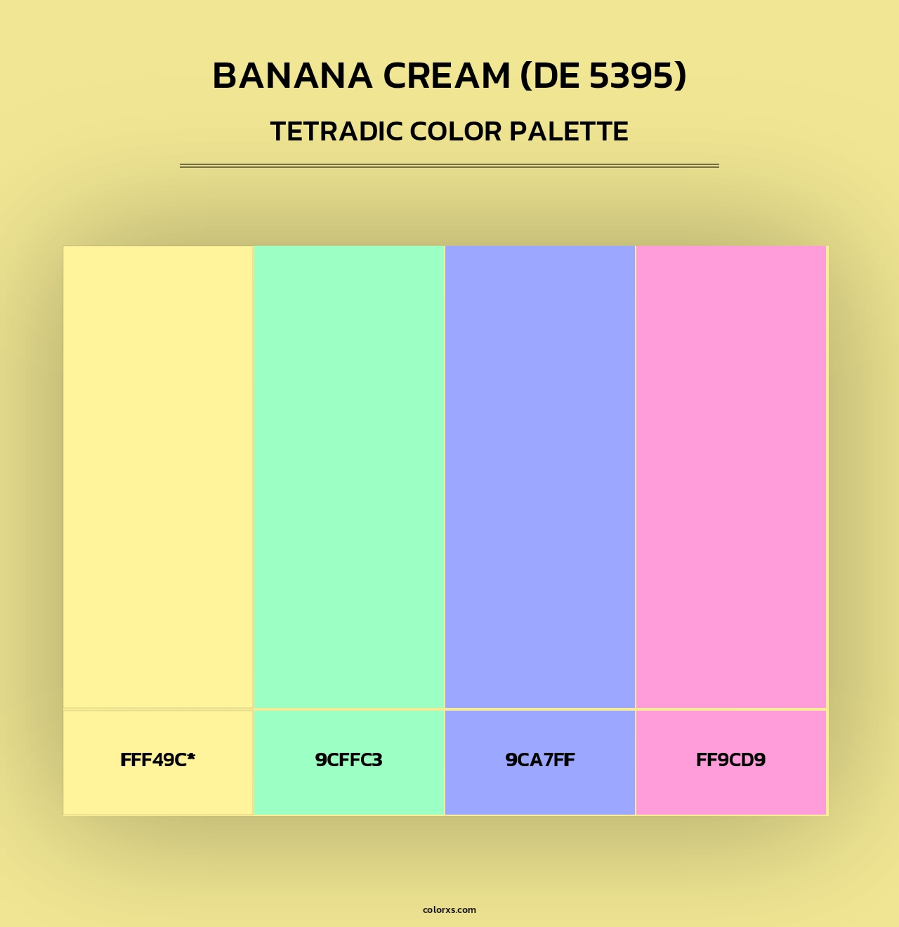 Banana Cream (DE 5395) - Tetradic Color Palette