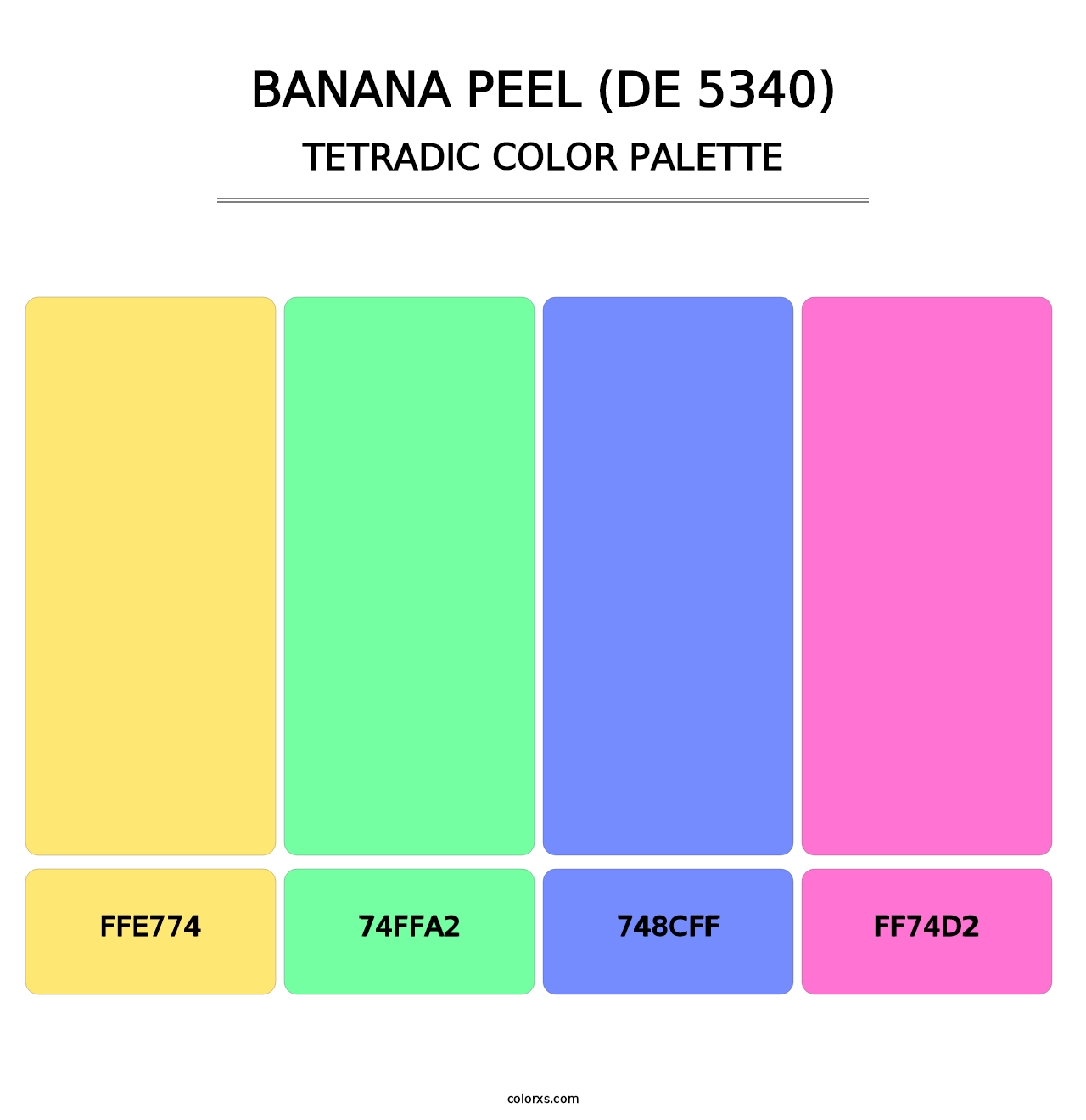 Banana Peel (DE 5340) - Tetradic Color Palette