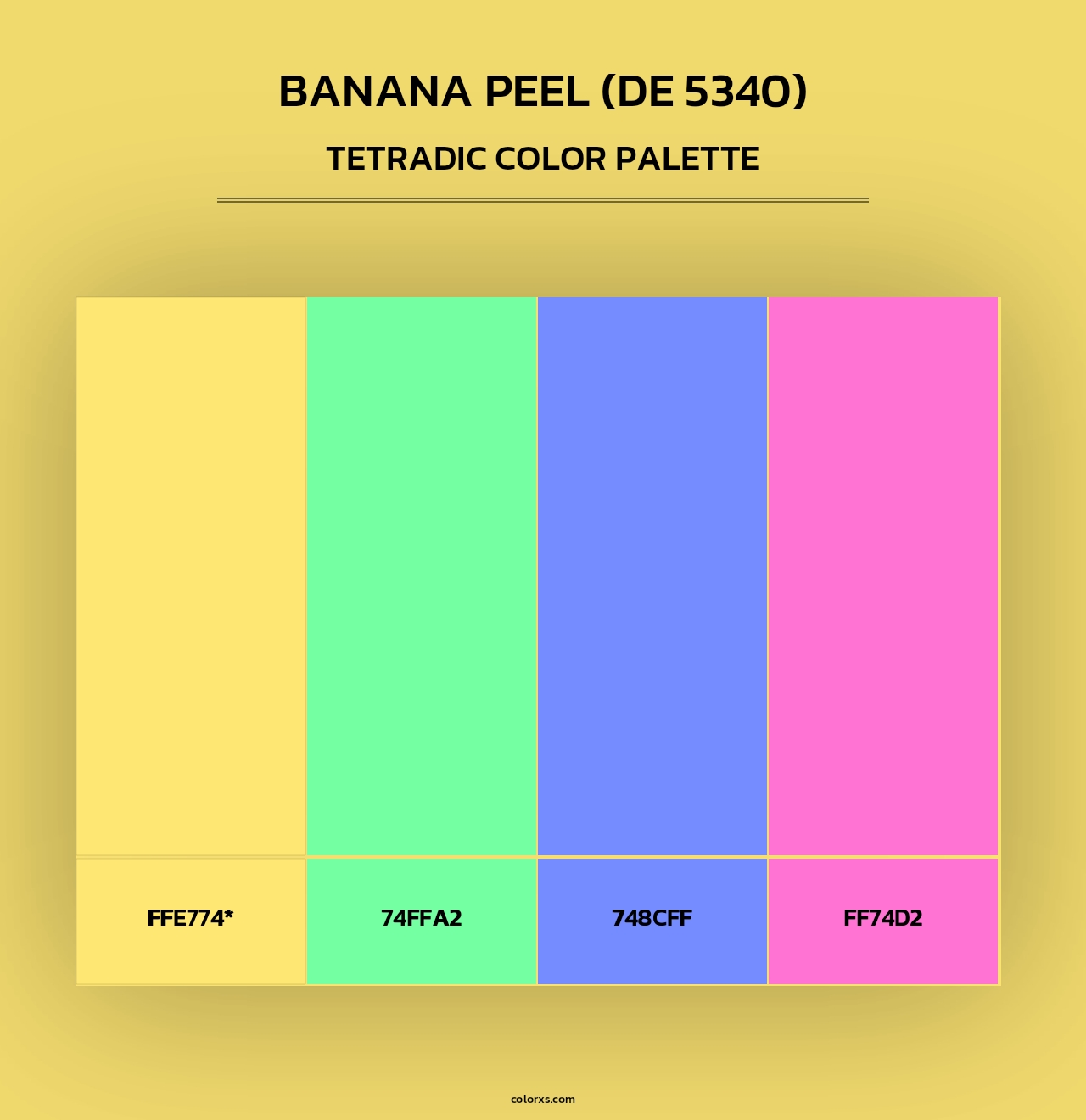 Banana Peel (DE 5340) - Tetradic Color Palette