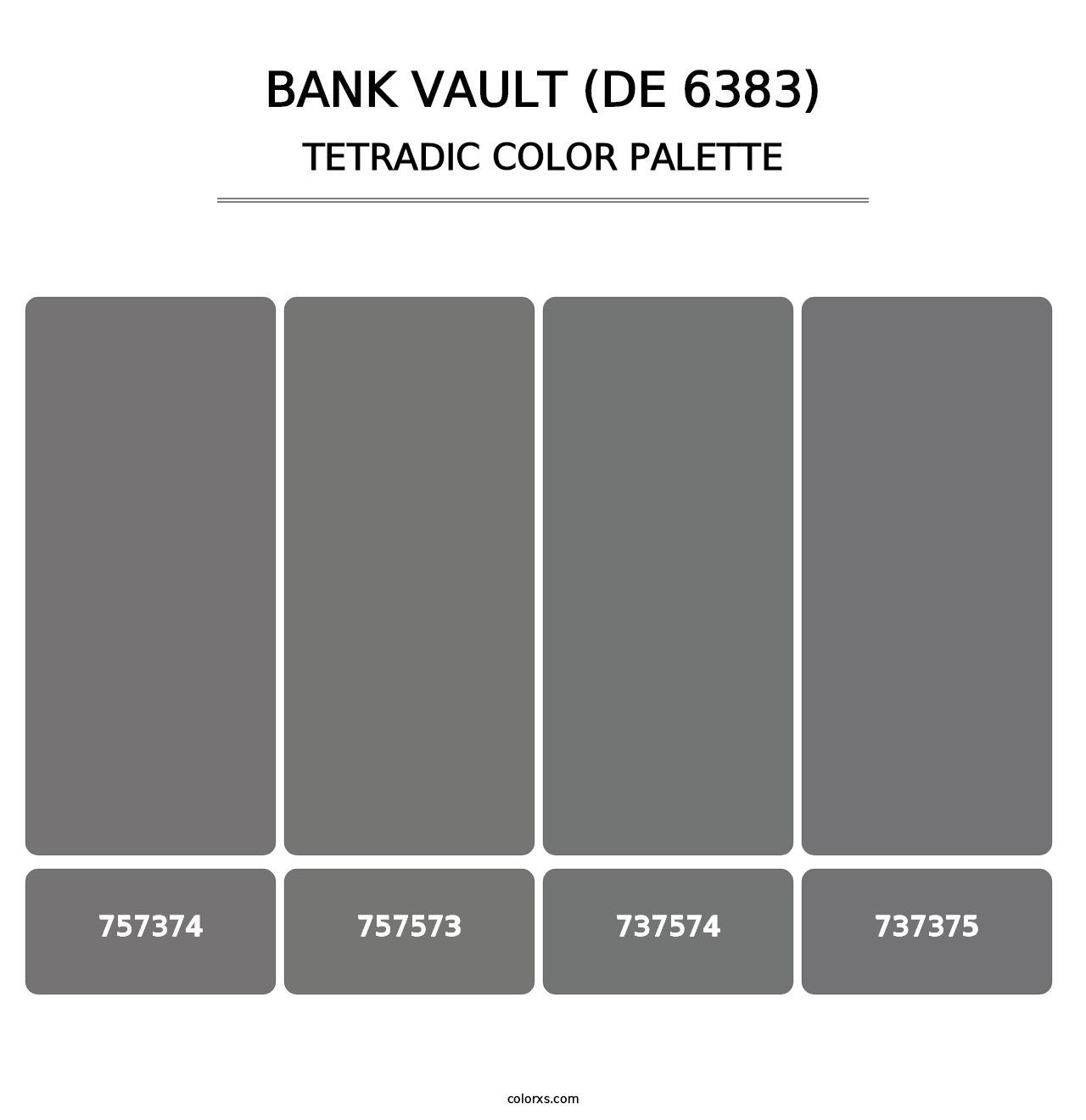 Bank Vault (DE 6383) - Tetradic Color Palette