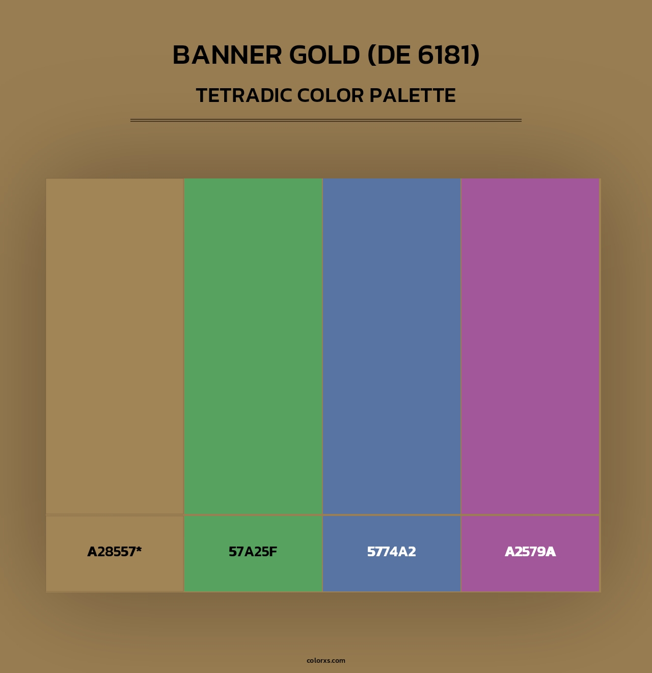 Banner Gold (DE 6181) - Tetradic Color Palette