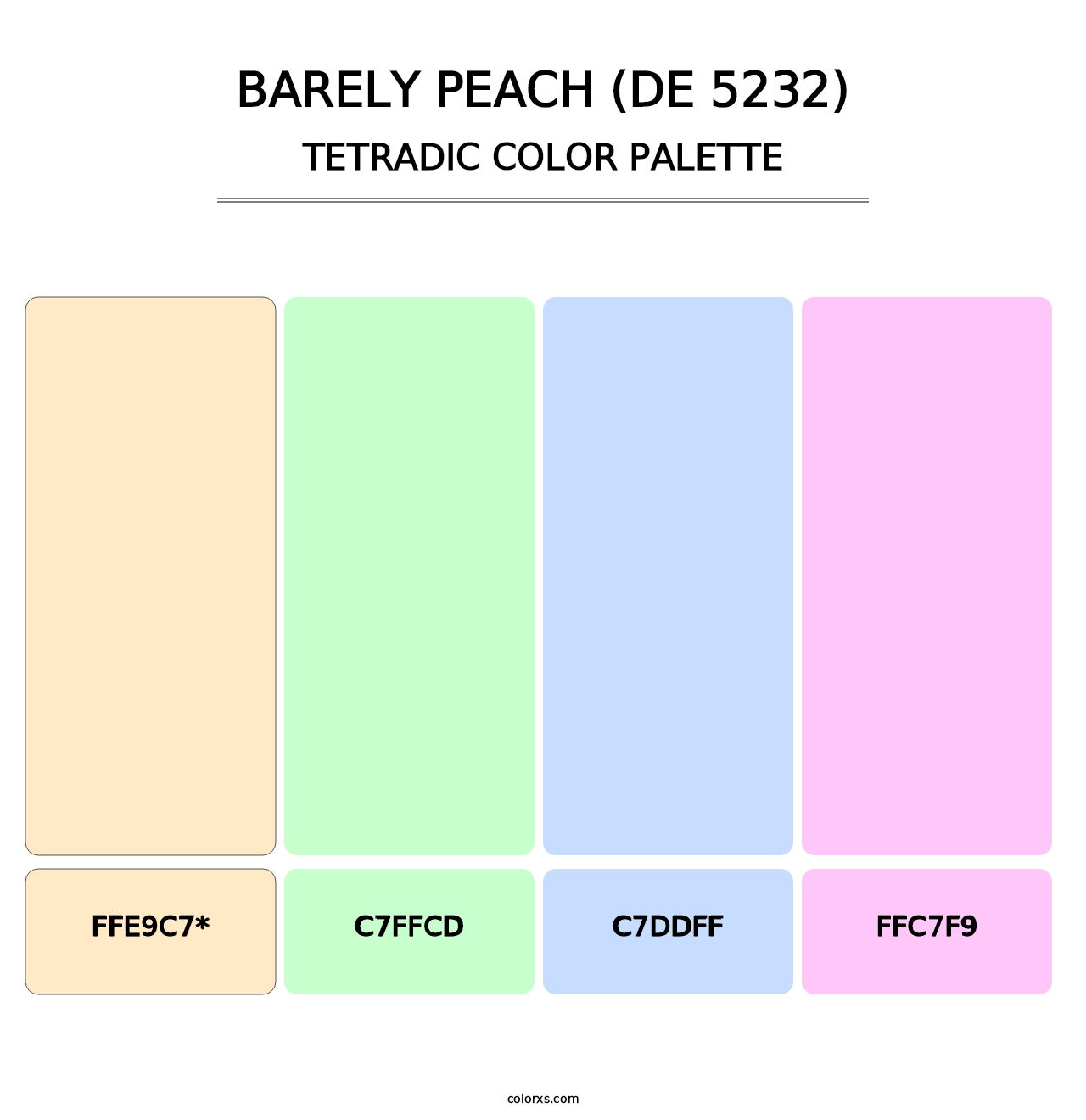 Barely Peach (DE 5232) - Tetradic Color Palette