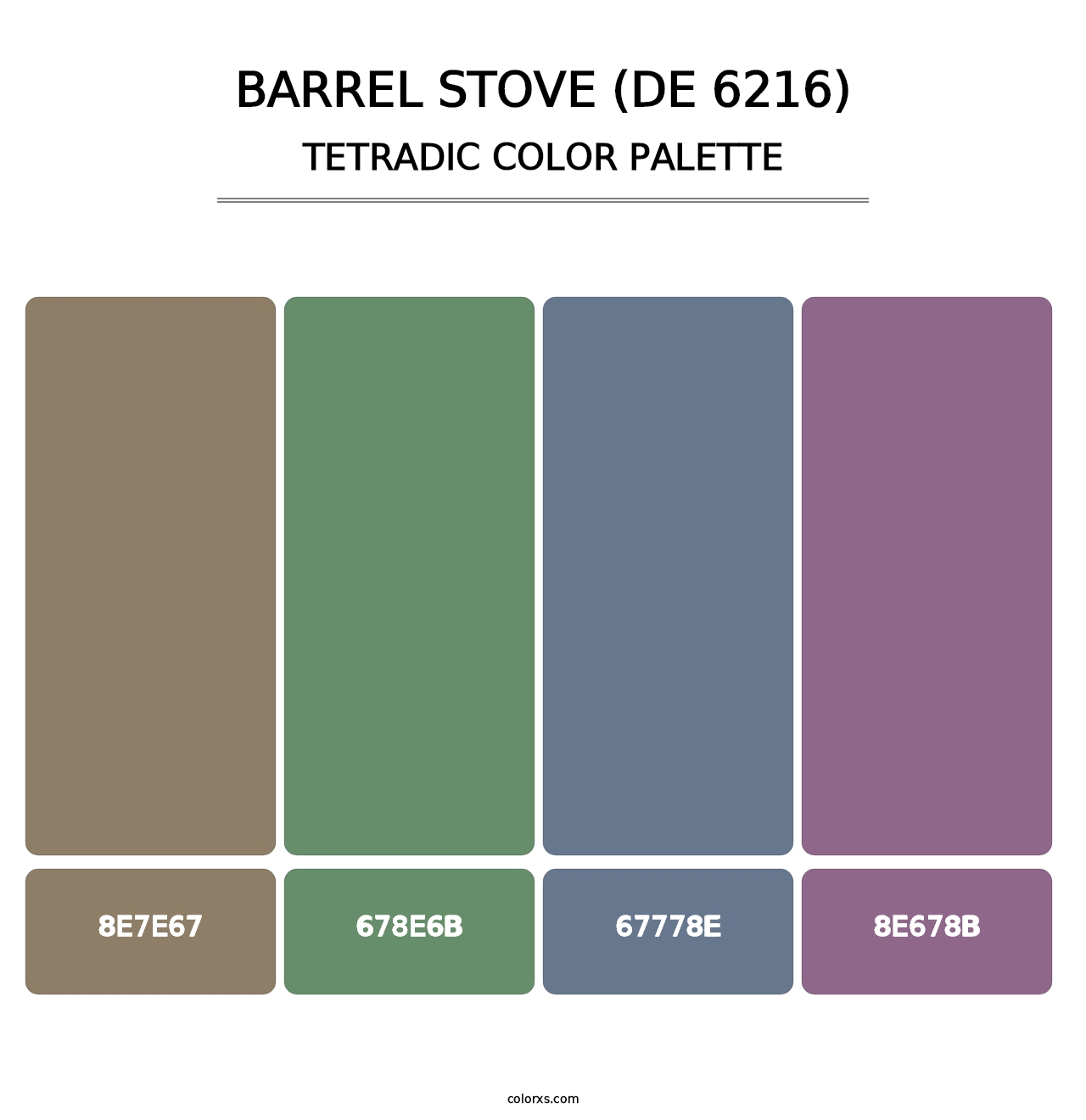 Barrel Stove (DE 6216) - Tetradic Color Palette