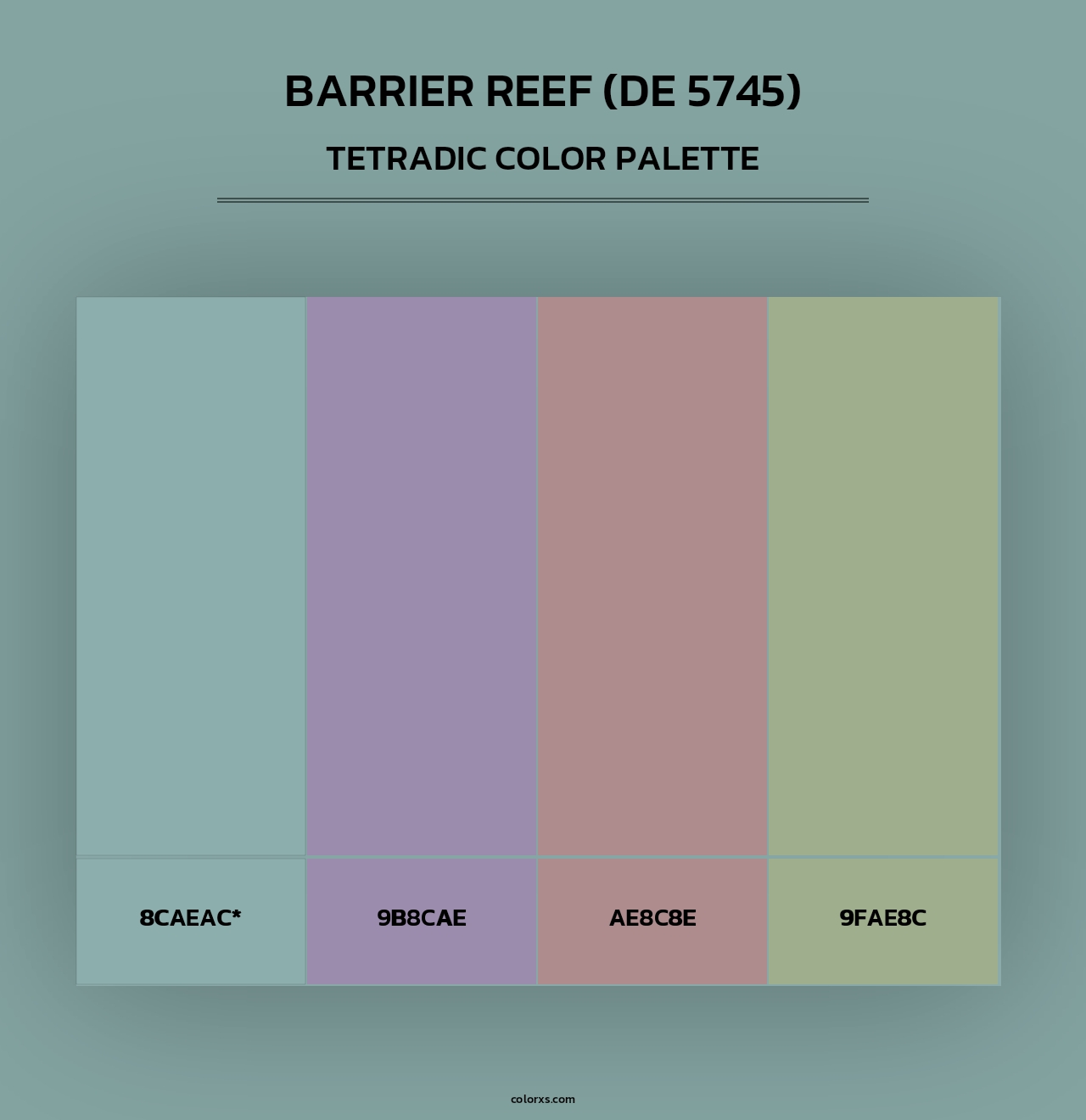Barrier Reef (DE 5745) - Tetradic Color Palette