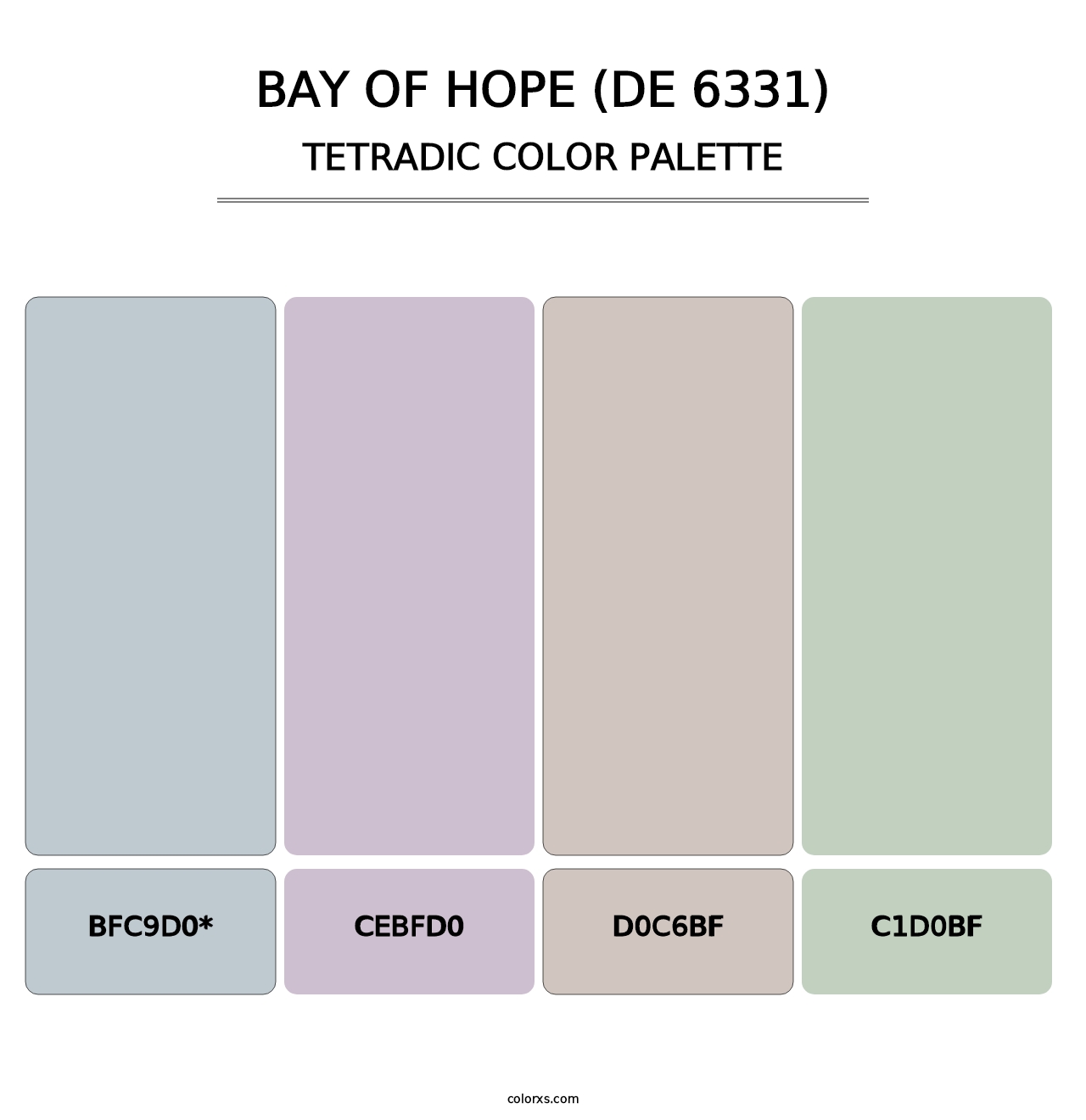 Bay of Hope (DE 6331) - Tetradic Color Palette