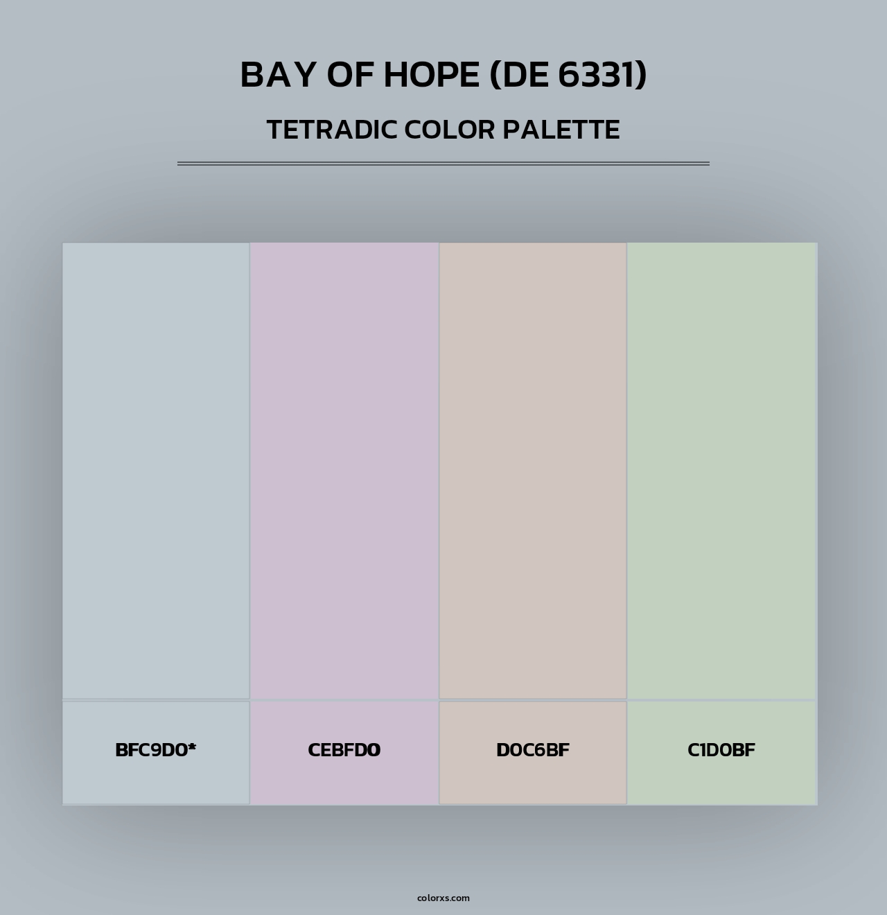 Bay of Hope (DE 6331) - Tetradic Color Palette