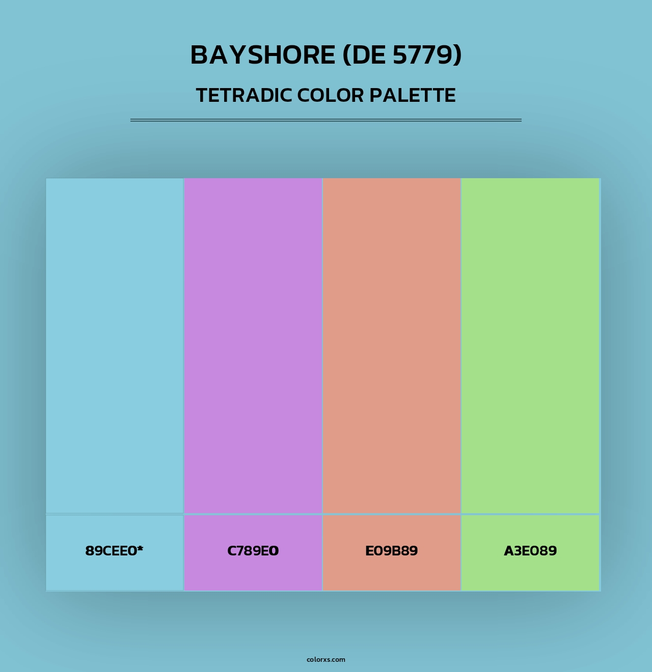 Bayshore (DE 5779) - Tetradic Color Palette