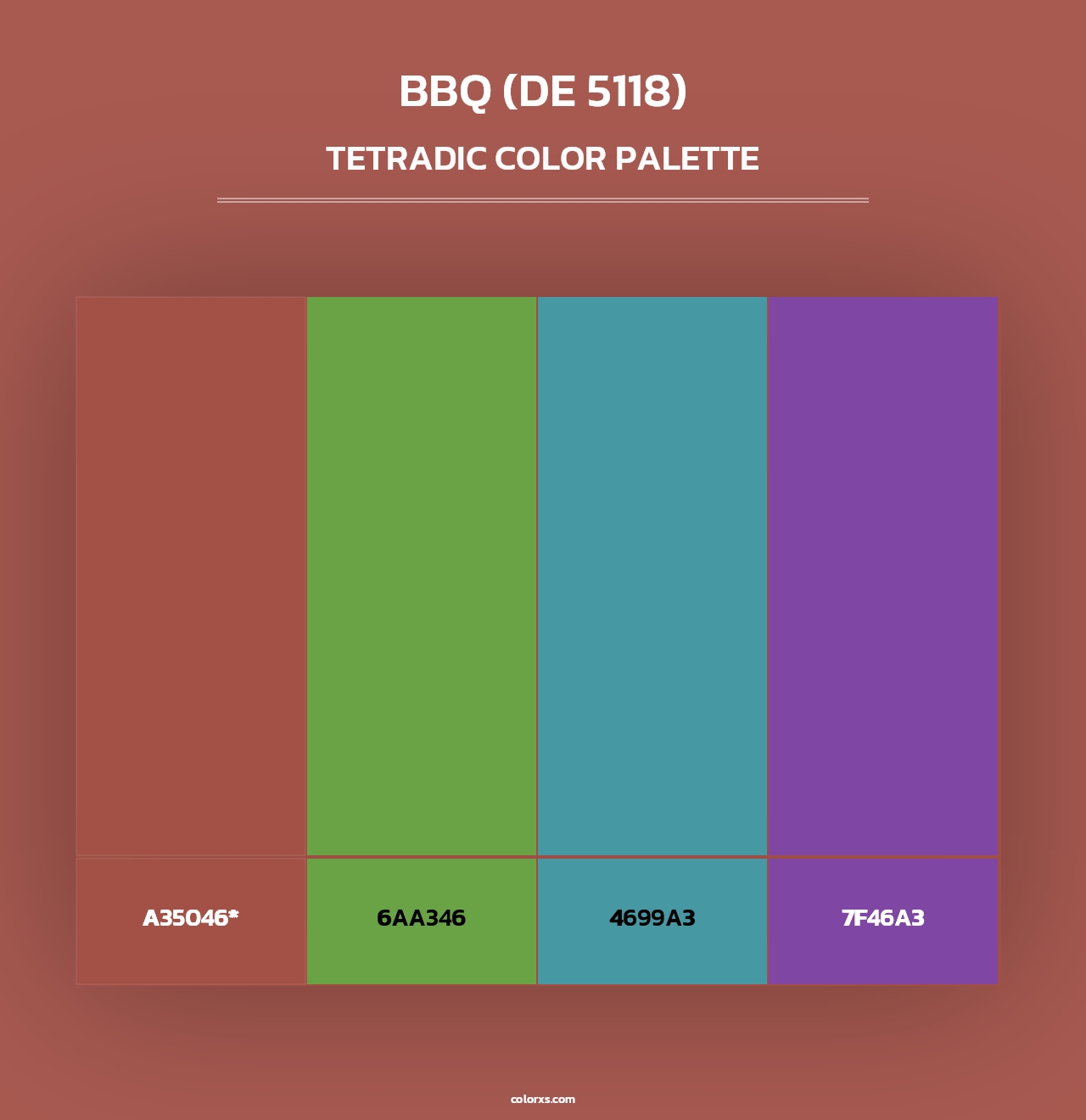 BBQ (DE 5118) - Tetradic Color Palette
