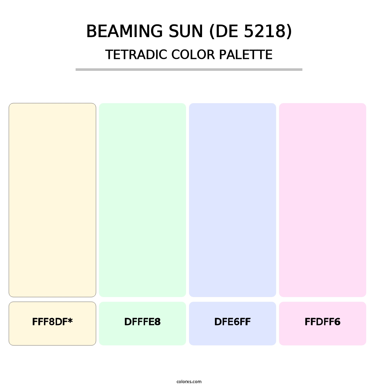 Beaming Sun (DE 5218) - Tetradic Color Palette