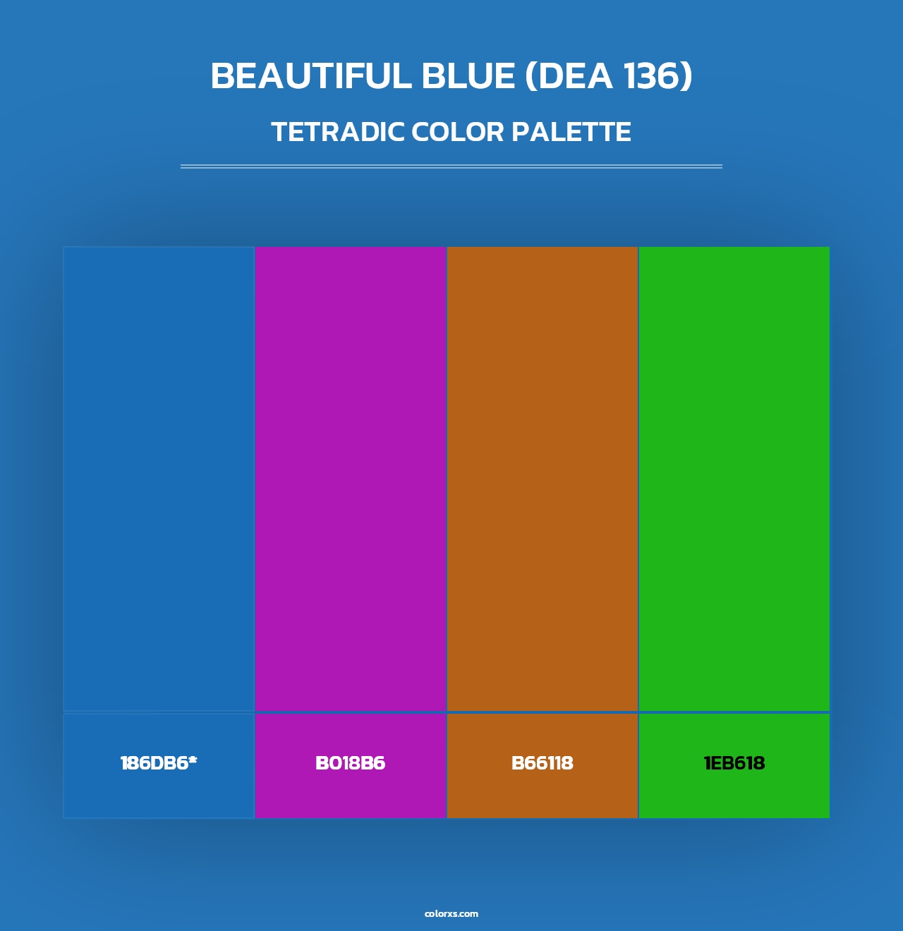 Beautiful Blue (DEA 136) - Tetradic Color Palette