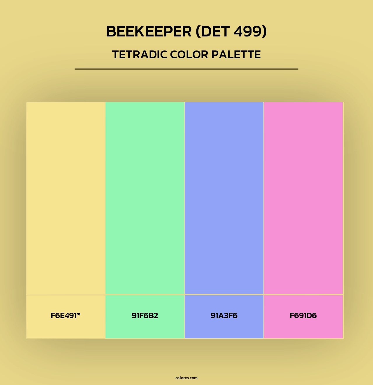 Beekeeper (DET 499) - Tetradic Color Palette
