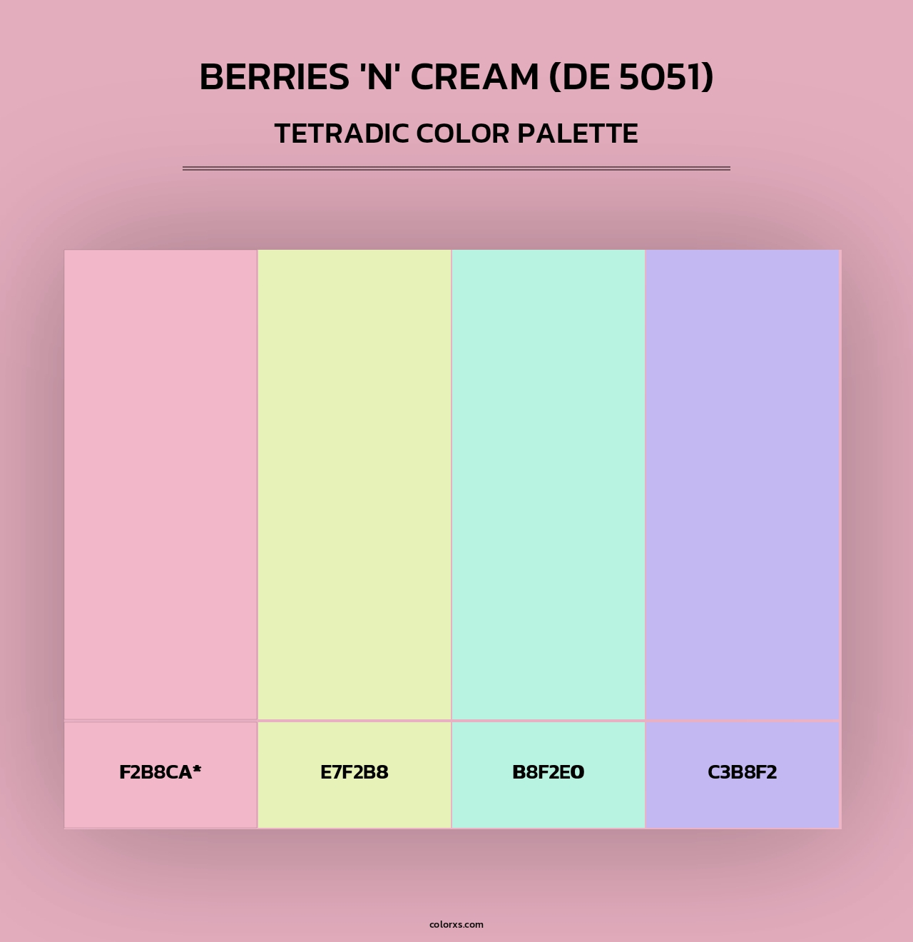 Berries 'n' Cream (DE 5051) - Tetradic Color Palette