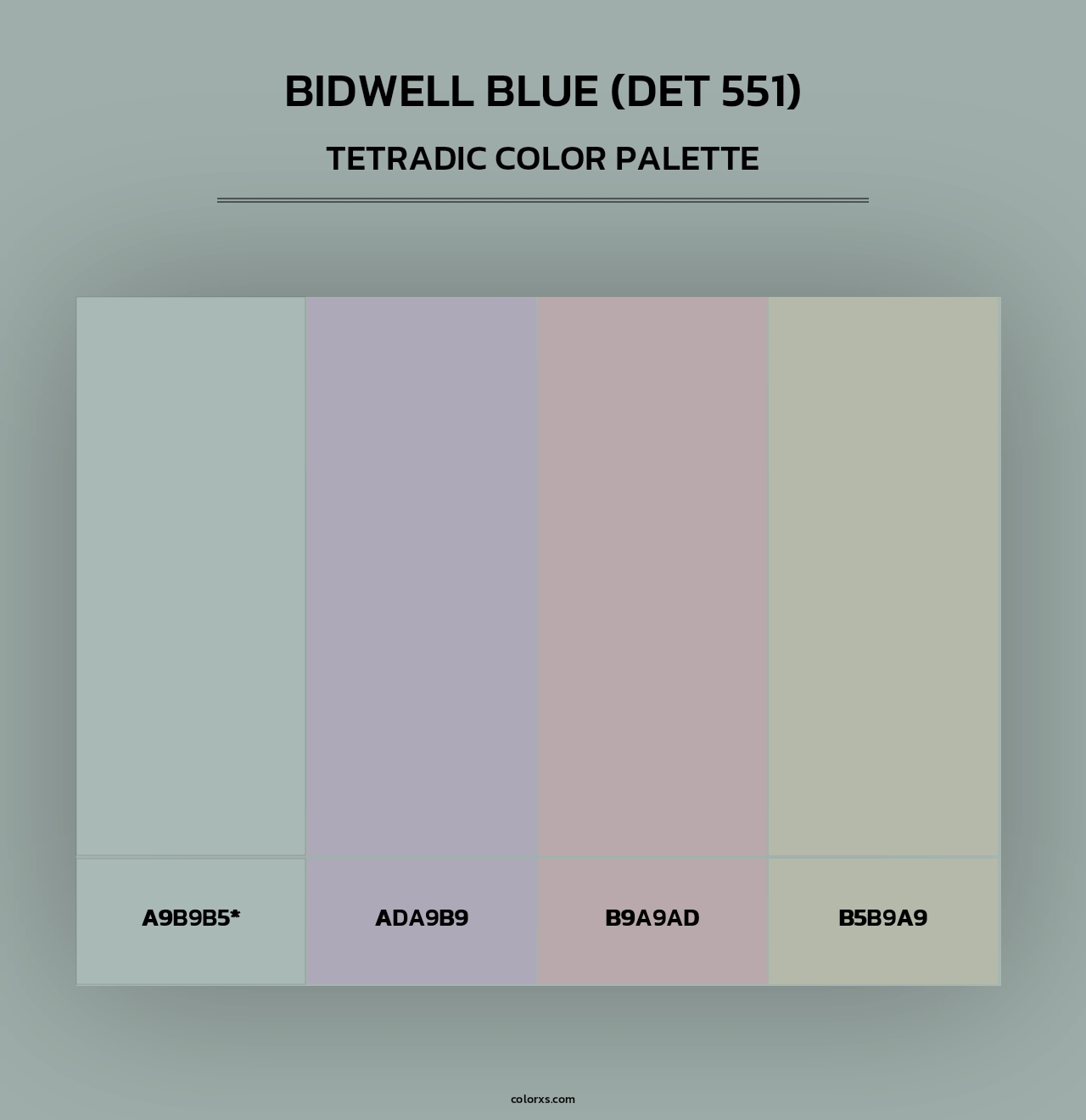 Bidwell Blue (DET 551) - Tetradic Color Palette