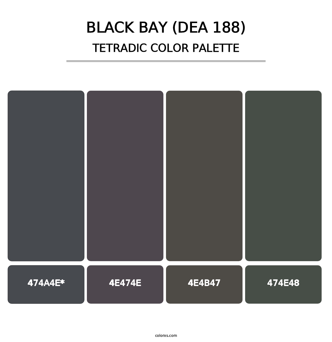 Black Bay (DEA 188) - Tetradic Color Palette