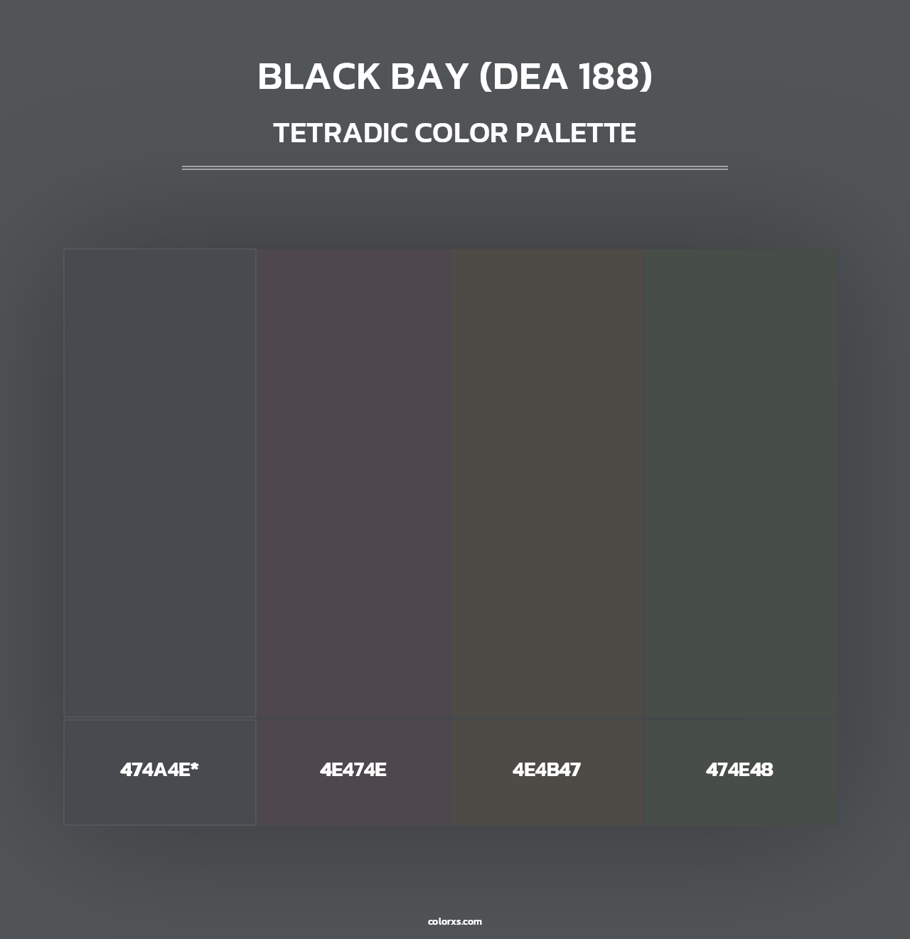 Black Bay (DEA 188) - Tetradic Color Palette