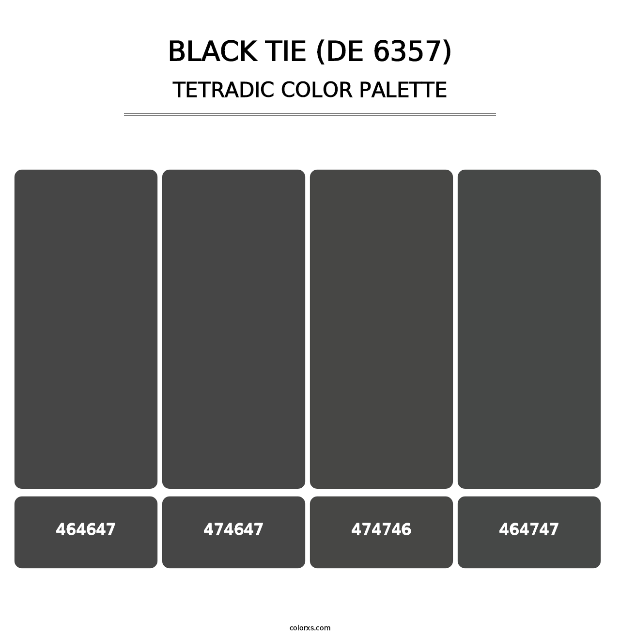 Black Tie (DE 6357) - Tetradic Color Palette