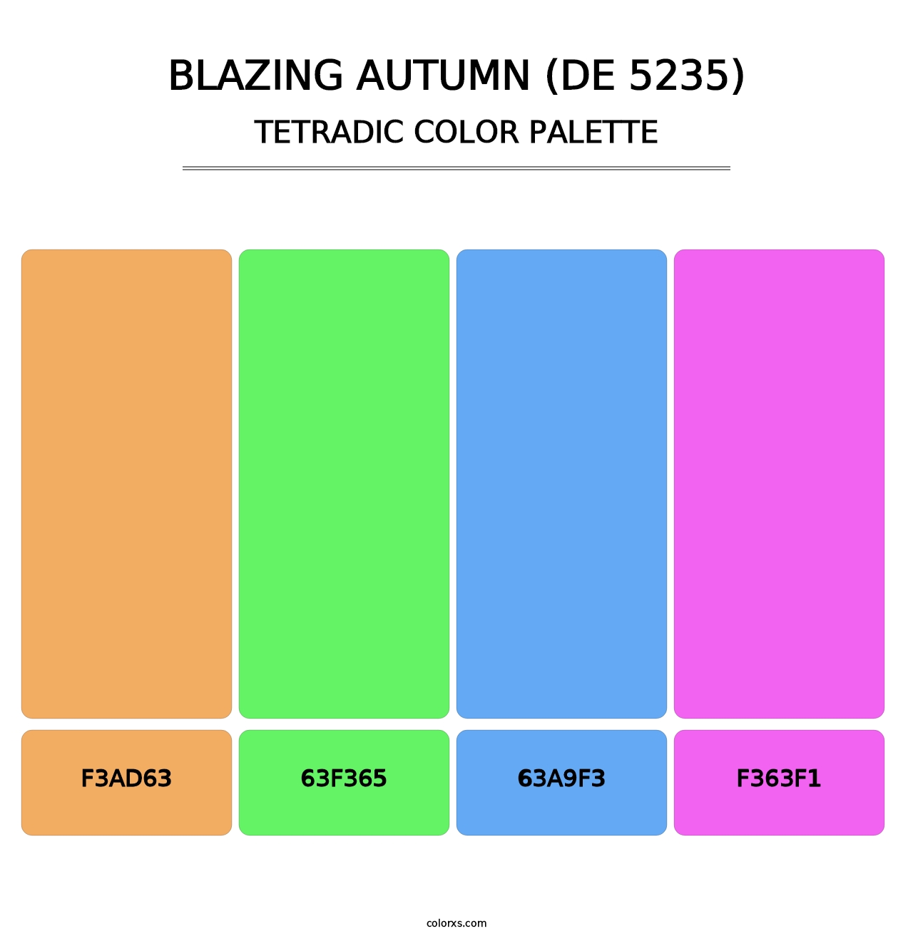 Blazing Autumn (DE 5235) - Tetradic Color Palette