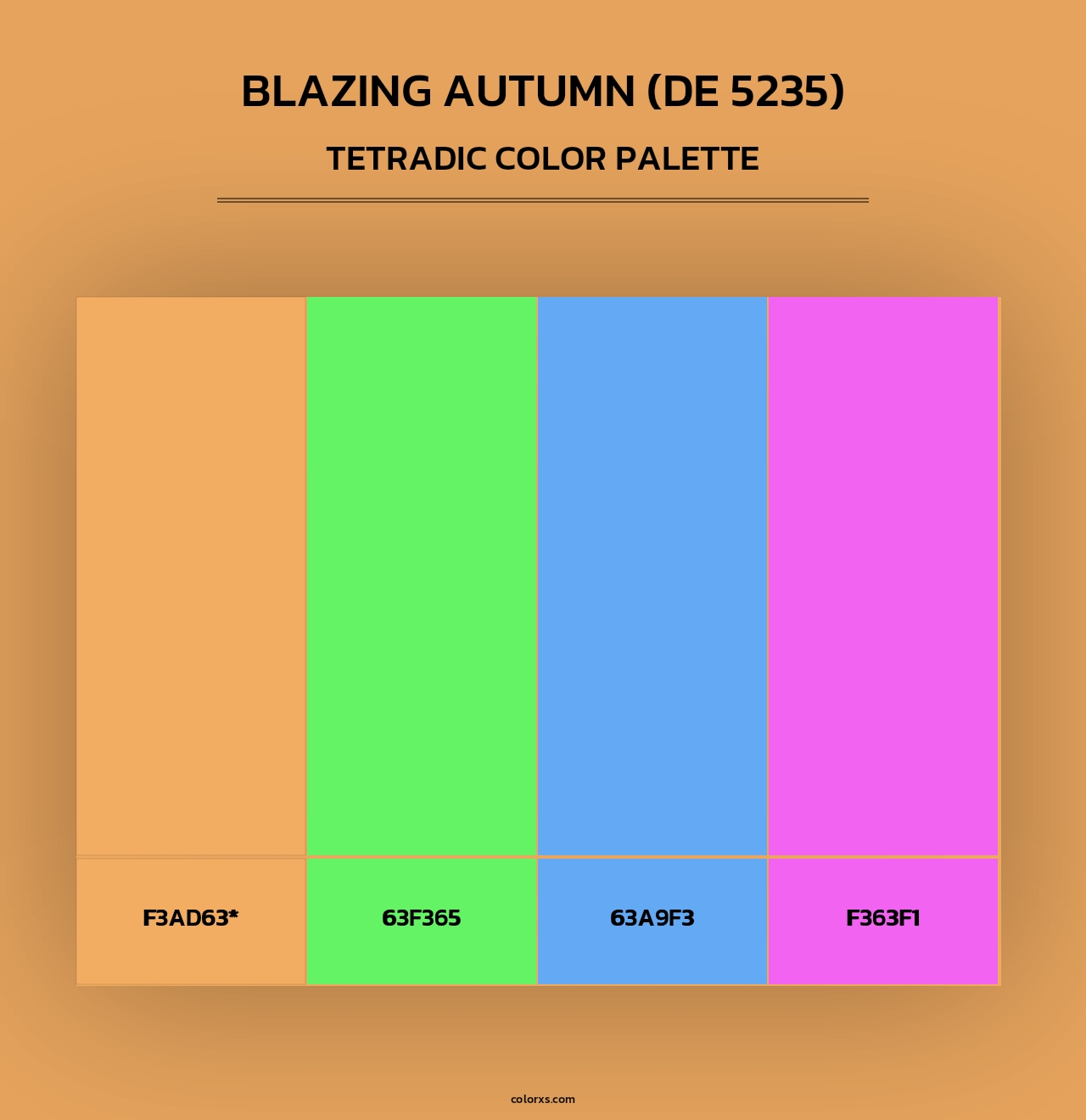 Blazing Autumn (DE 5235) - Tetradic Color Palette