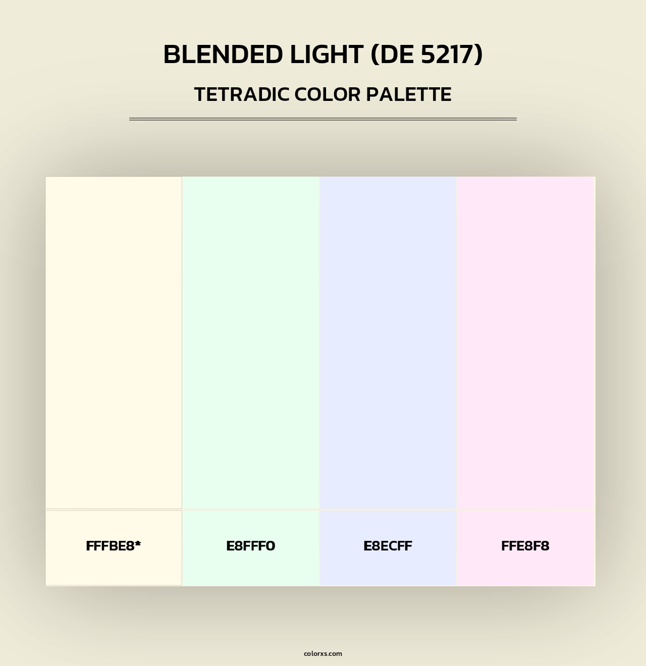 Blended Light (DE 5217) - Tetradic Color Palette