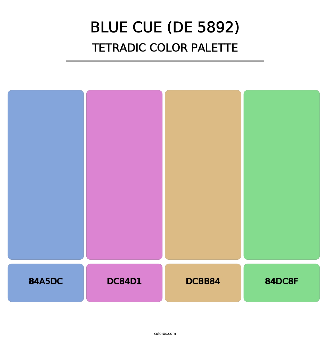 Blue Cue (DE 5892) - Tetradic Color Palette