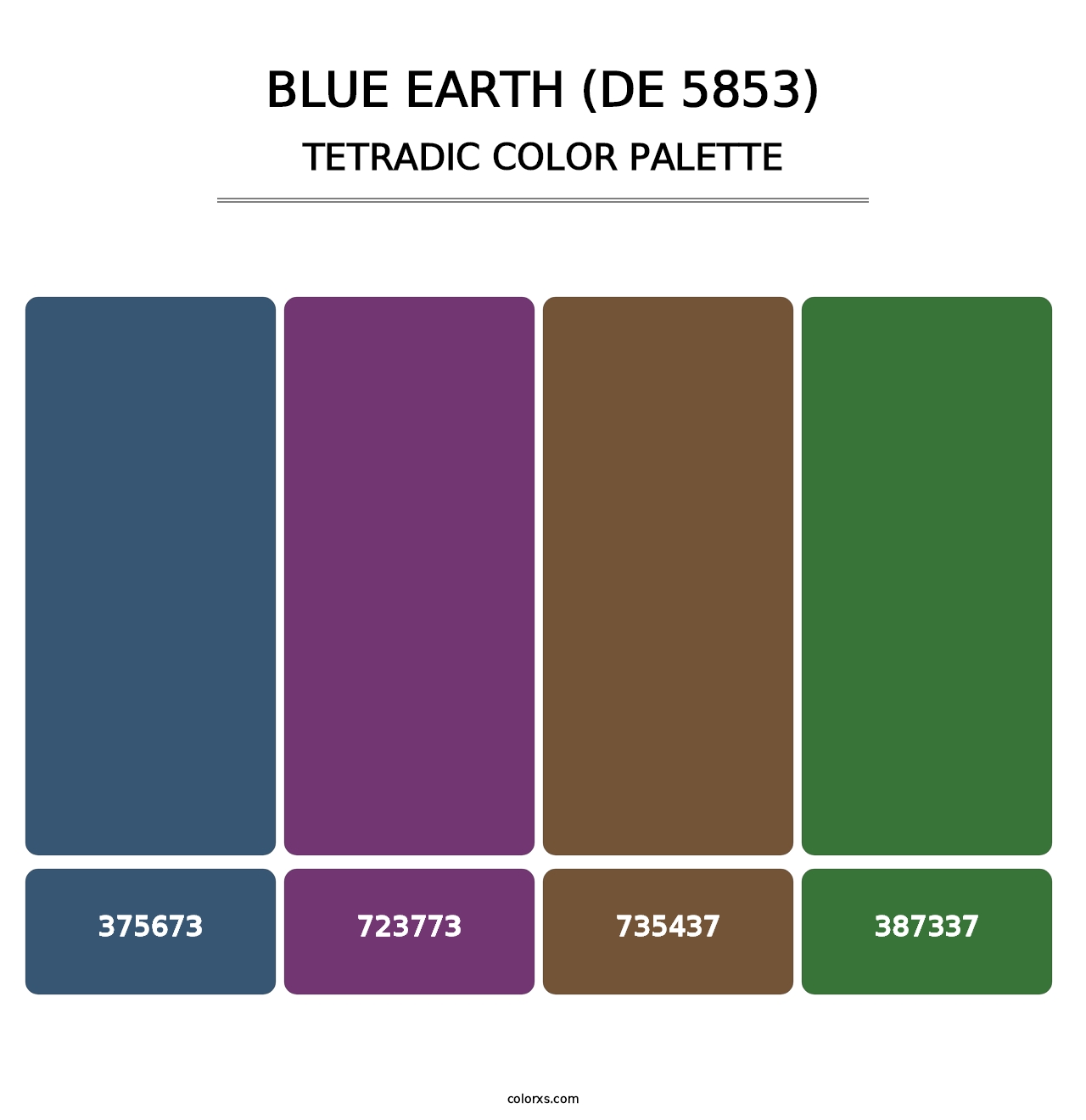 Blue Earth (DE 5853) - Tetradic Color Palette