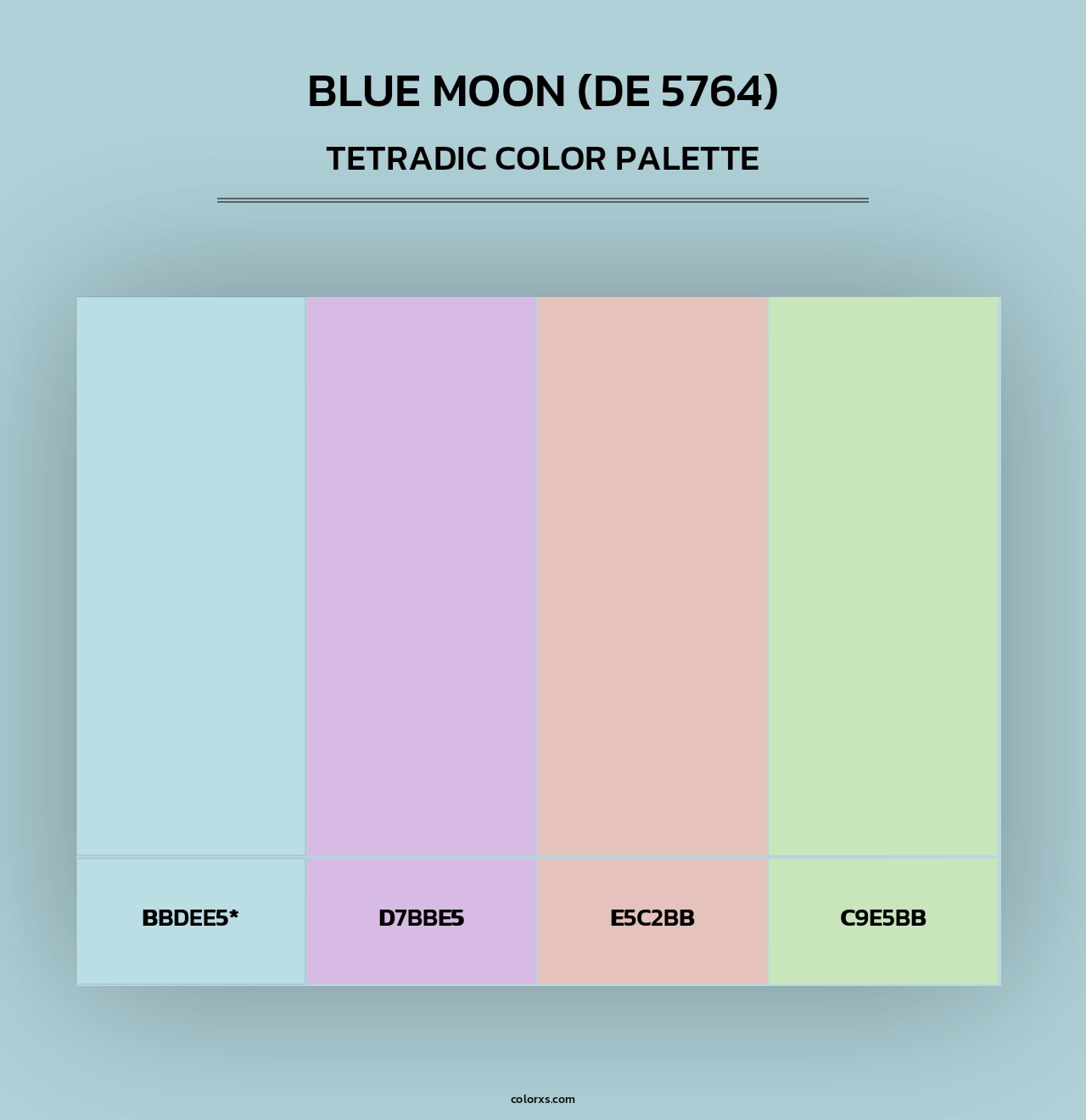 Blue Moon (DE 5764) - Tetradic Color Palette