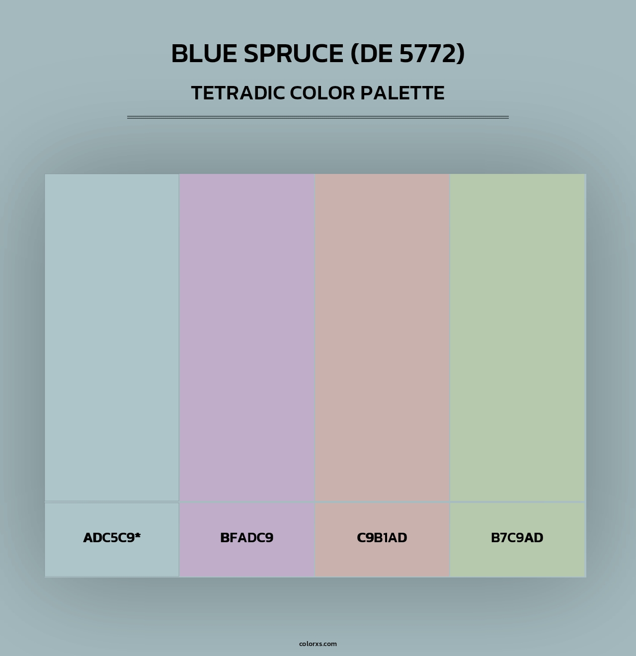 Blue Spruce (DE 5772) - Tetradic Color Palette