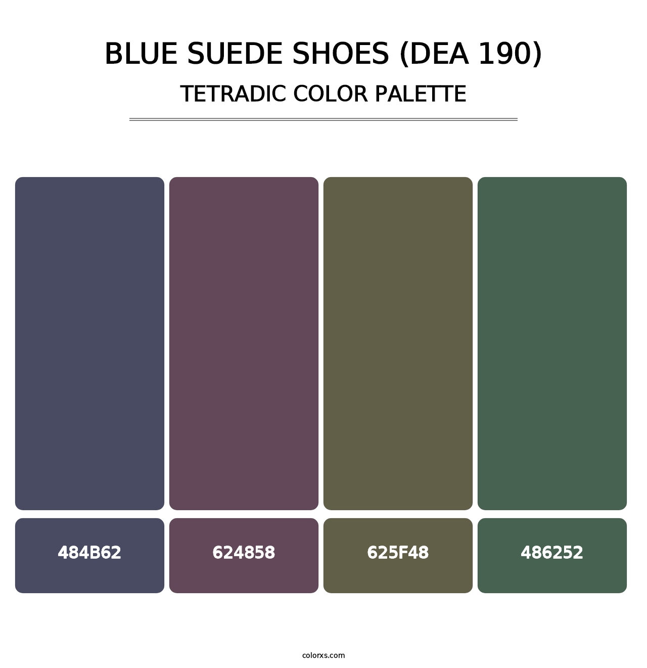 Blue Suede Shoes (DEA 190) - Tetradic Color Palette