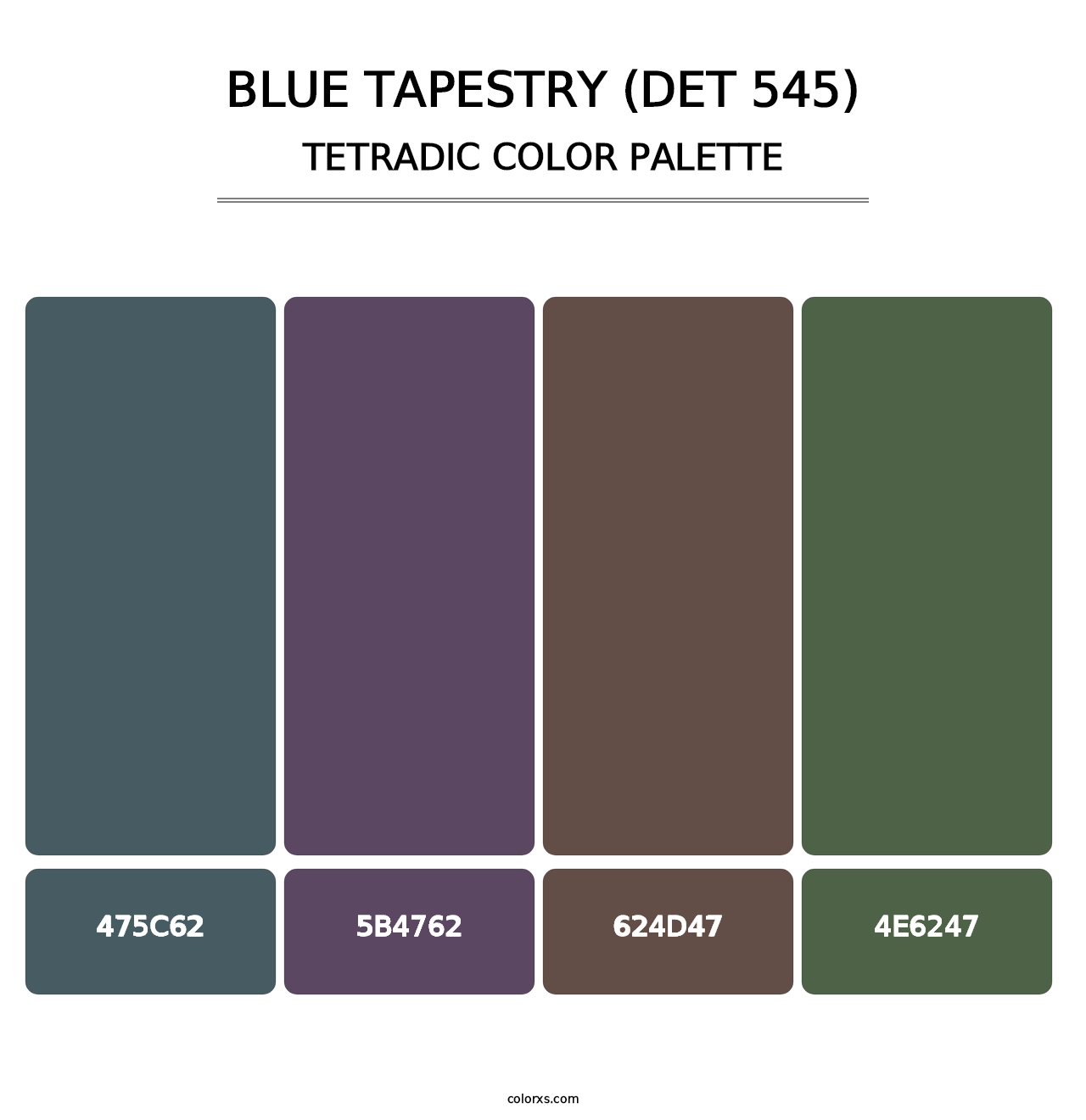 Blue Tapestry (DET 545) - Tetradic Color Palette
