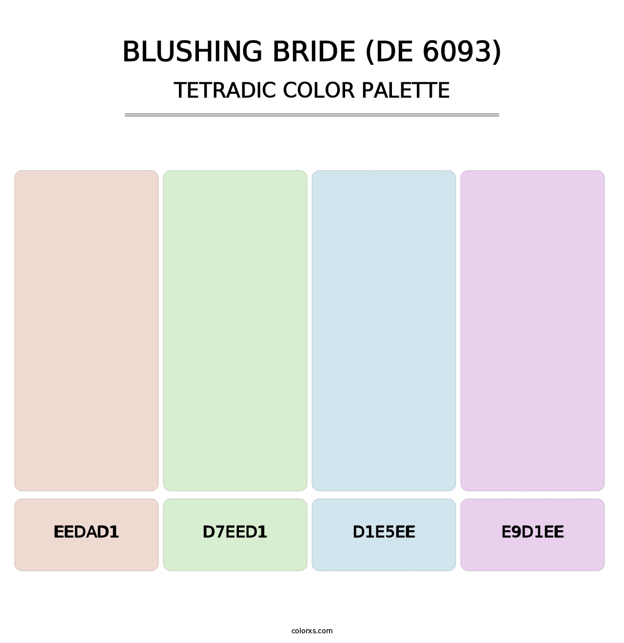 Blushing Bride (DE 6093) - Tetradic Color Palette